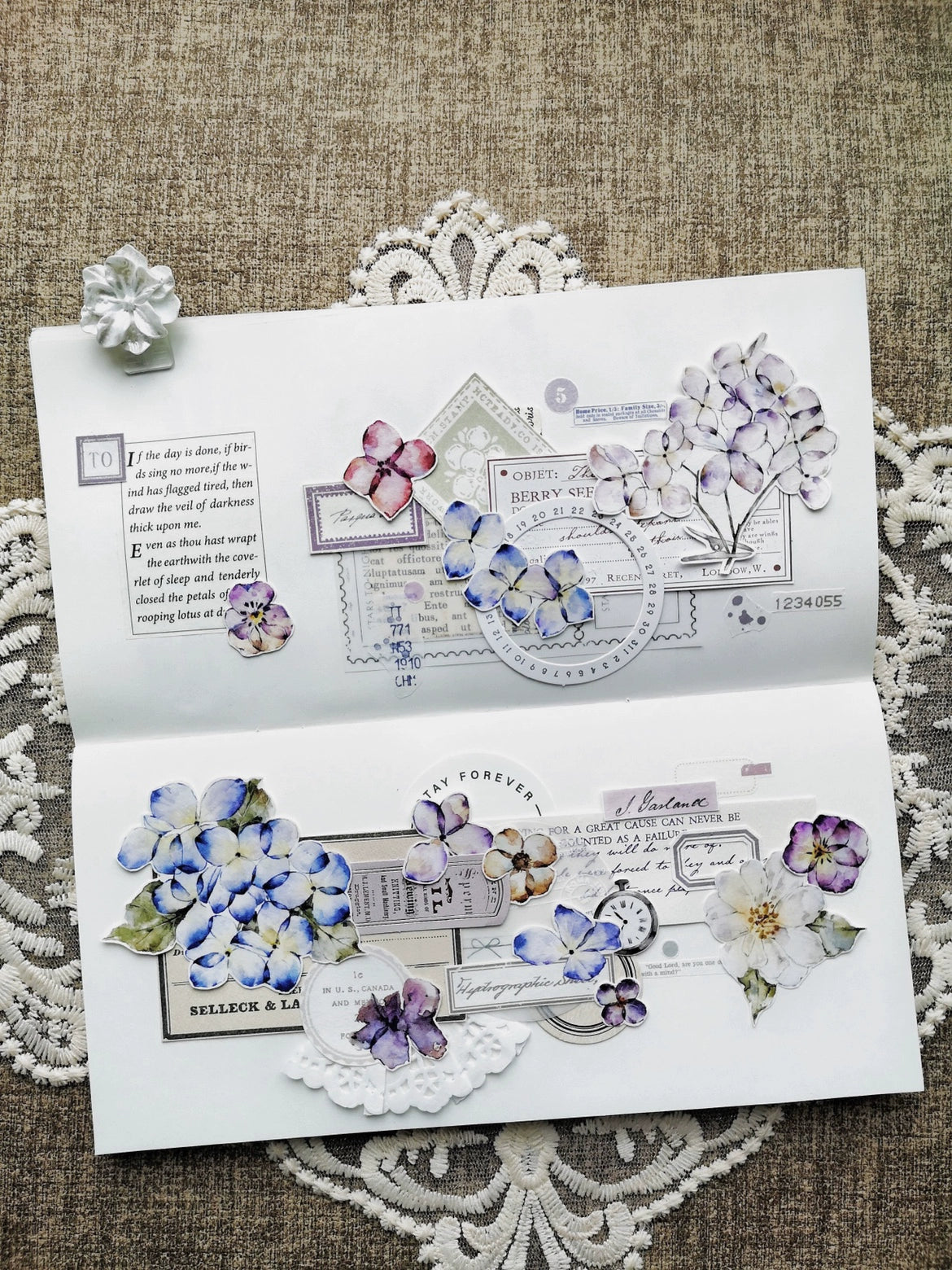 YiEr【ChaoHua Collection】Orginal Design Washi/Pet Tape Light Retro Floral Stickers