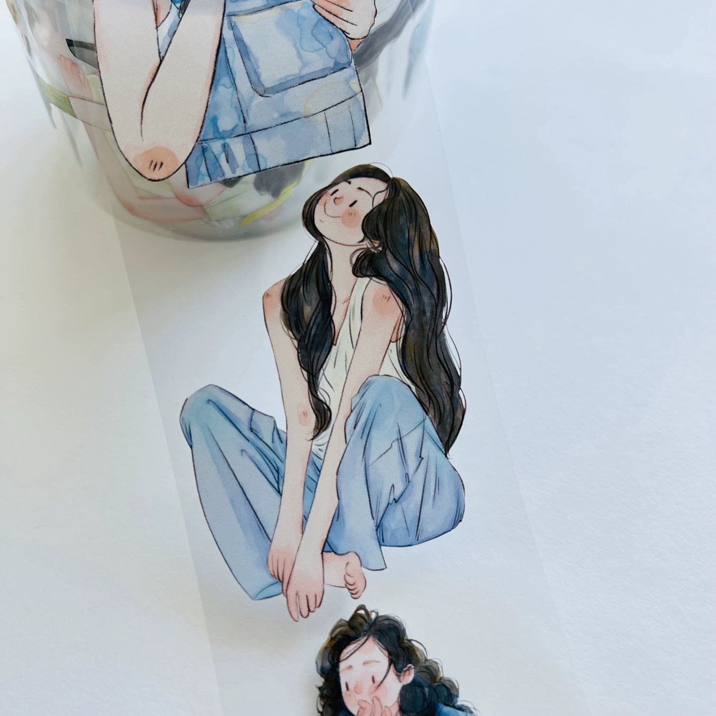 DingDing Vol3【6#Little Beauty】Original Vintage Casualness Girl Washi PET Tape