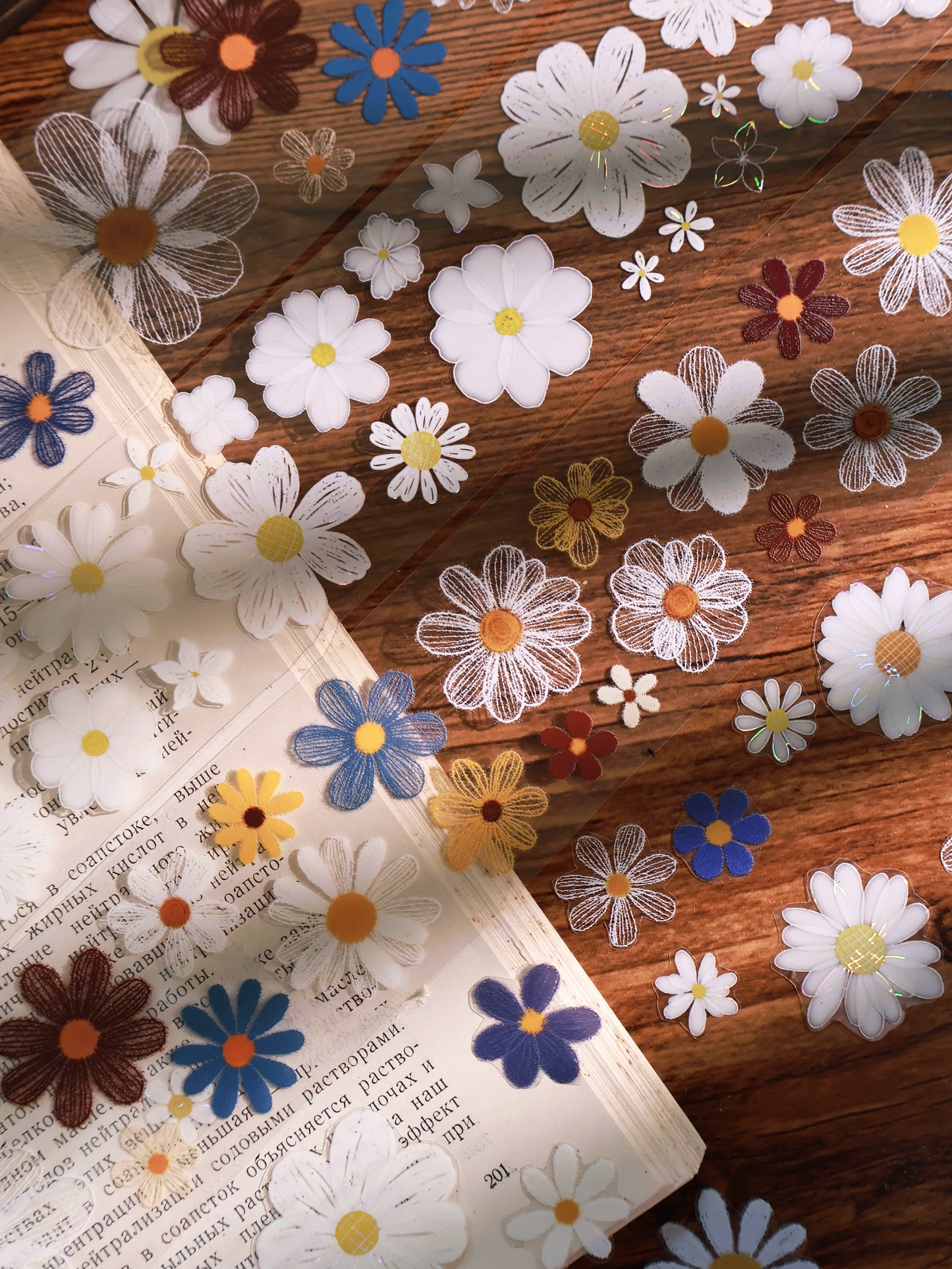 YiEr Vol13【Chrysanthemum Velvet Flower】Orginal Design Washi/Pet Floral Tape Light Retro Landscaping Stickers