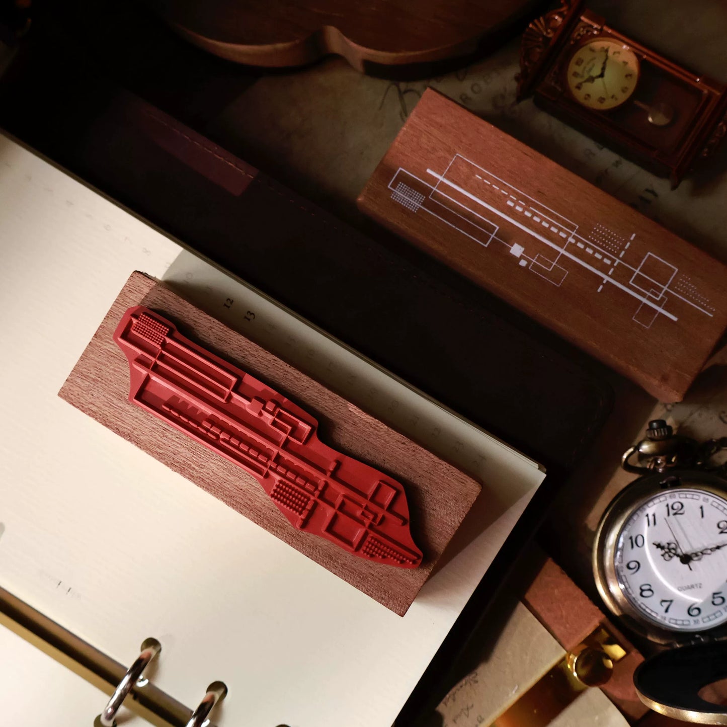 YiEr Vol14【Basic Line Stamp】Shabili's Red Rubber Base Stamp