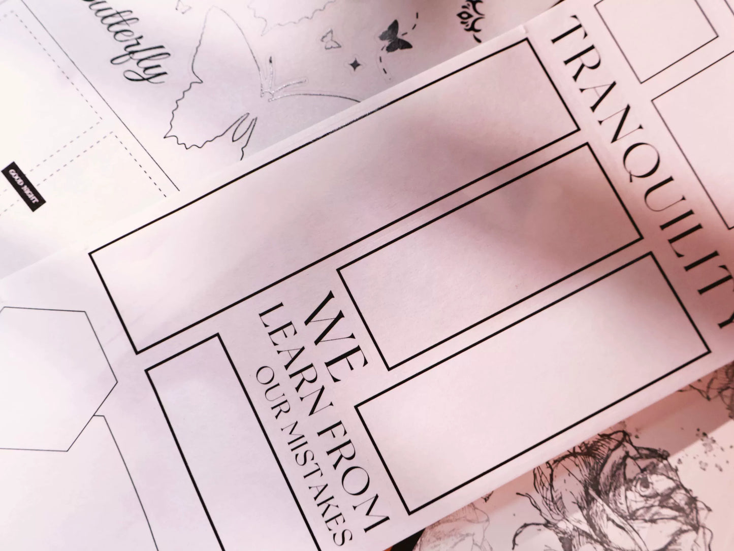 YiEr Vol14【Bottom Frame】Pre-cut Magazine Style Typesetting Manual Account frame Washi/Pet Tape
