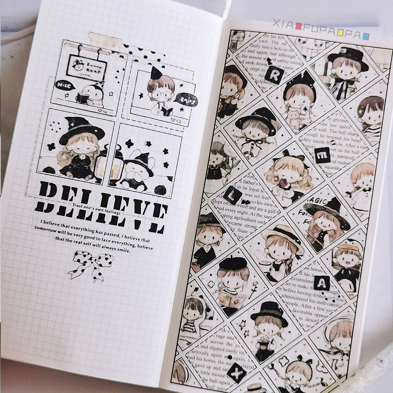 Small Floating Bubble Typesetting2 Washi Tape Basic Lazy Border Frame Suitable for A5/A6