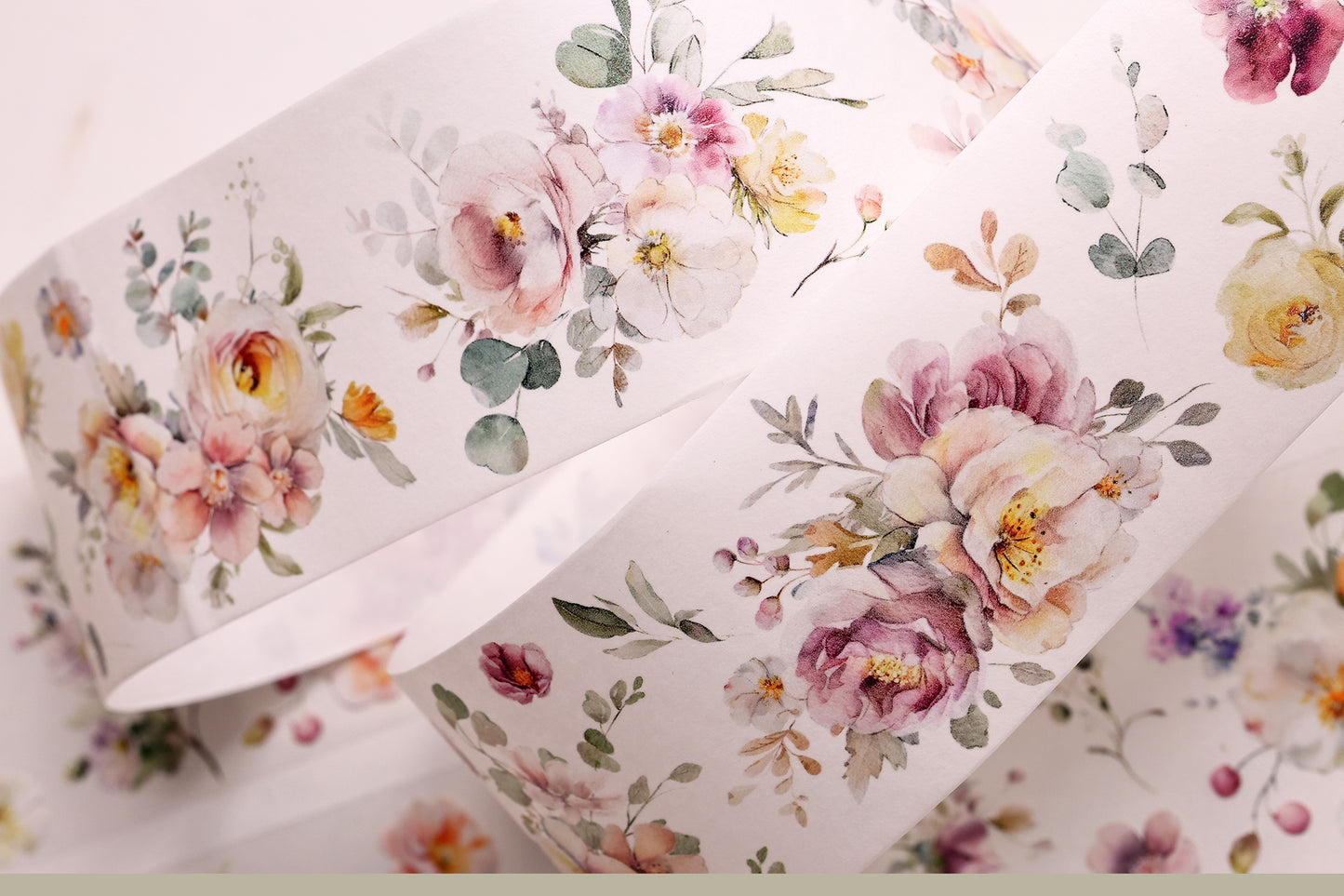 XiaoBaiJia 【Numerous Flowers】Orginal Design Washi/Pet Tape Light Retro Landscaping Stickers,for Scrapbook Supplies,Scrapbook Tape Stickers,Junk Journal Supplies