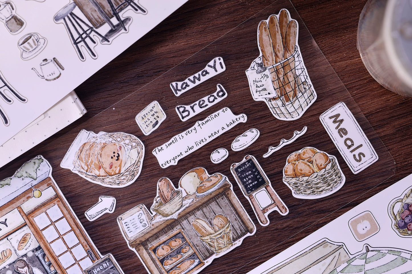 XiaoBaiJia Minimalist Style【Small Shops Street】Market Street,Orginal Design Washi Pet Tape Landscape Stickers