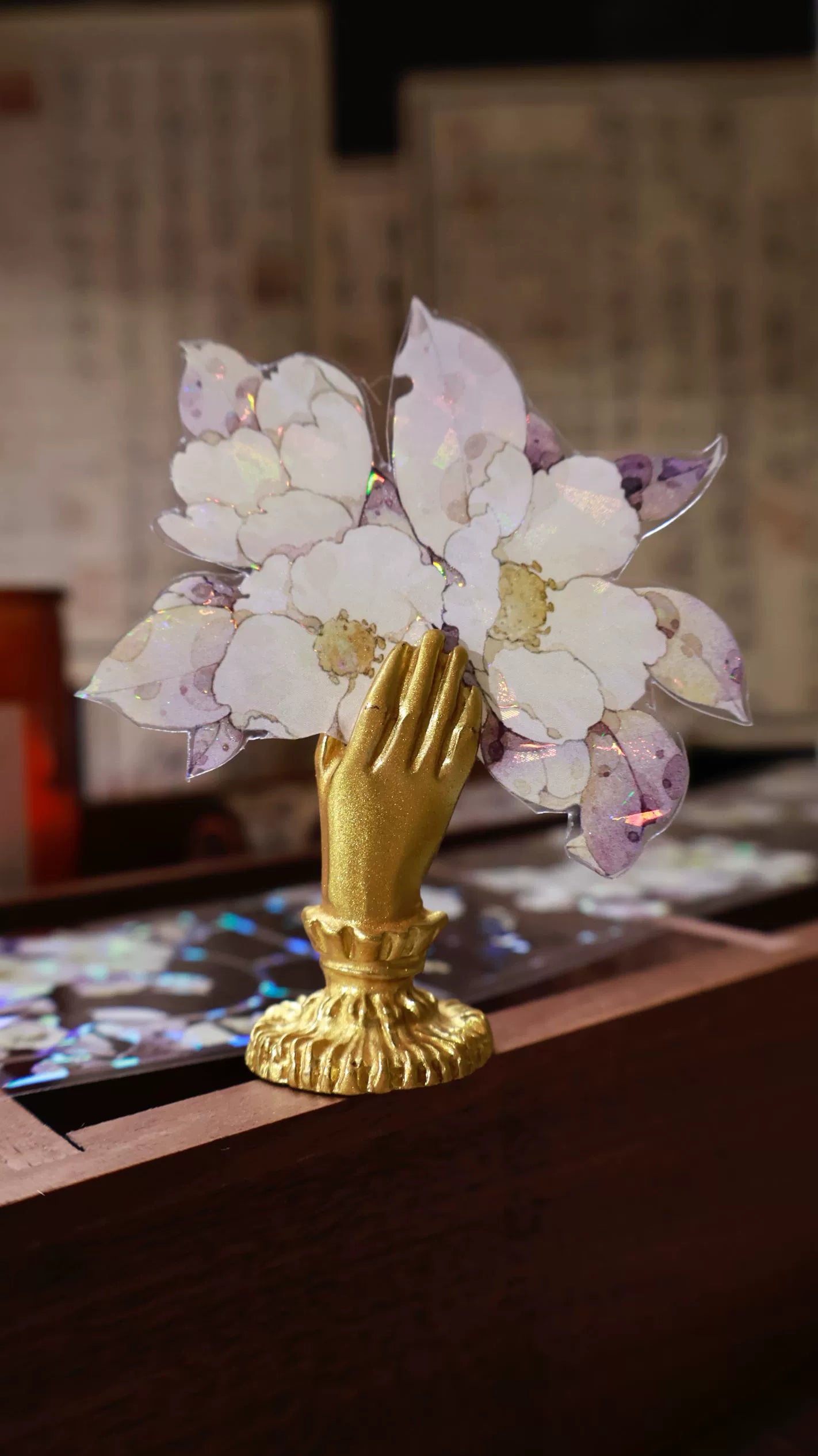 YiEr Vol14【Sparse Shadows Reflected on Window】Ancient Style Rose Floral Washi Tape and PET Stickers