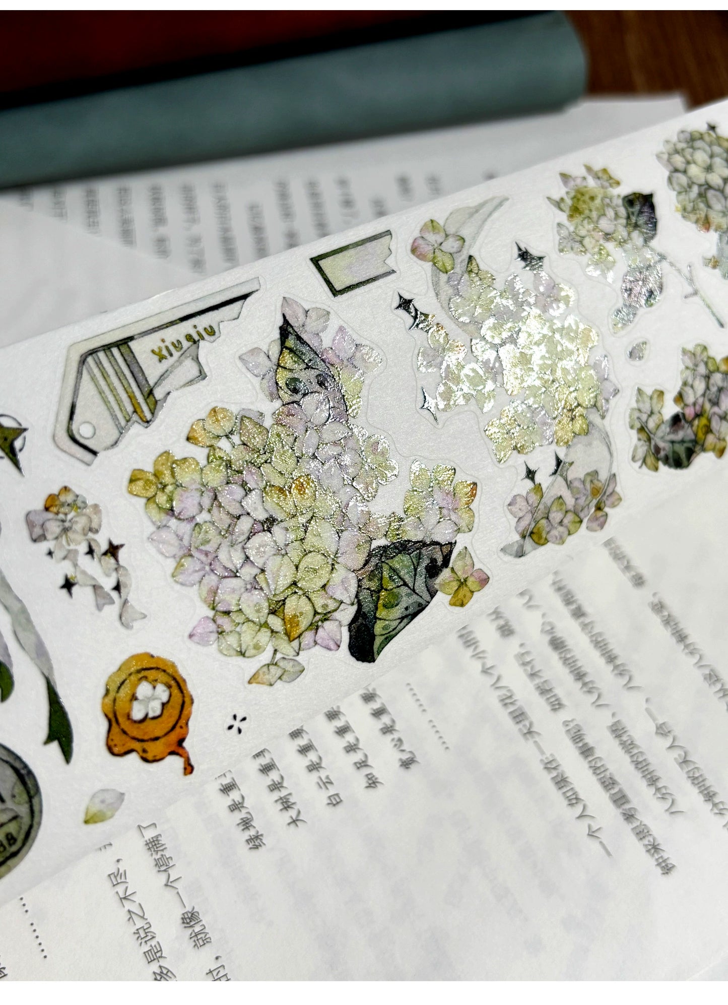 ZiYuanSu Vol12【Colorful Embroidery】Scene/Landscape Pre-cut Washi/PET Tape,for Scrapbook Supplies,Scrapbook Tape Stickers,Junk Journal Supplies