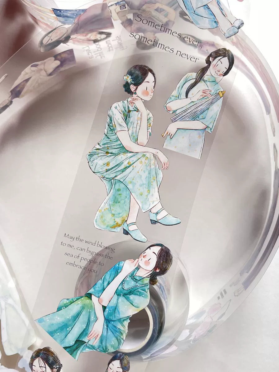 Seahorse Forest Vol3【A19#Golden Years】Original Character Design Journal Washi/Matte PET Tape