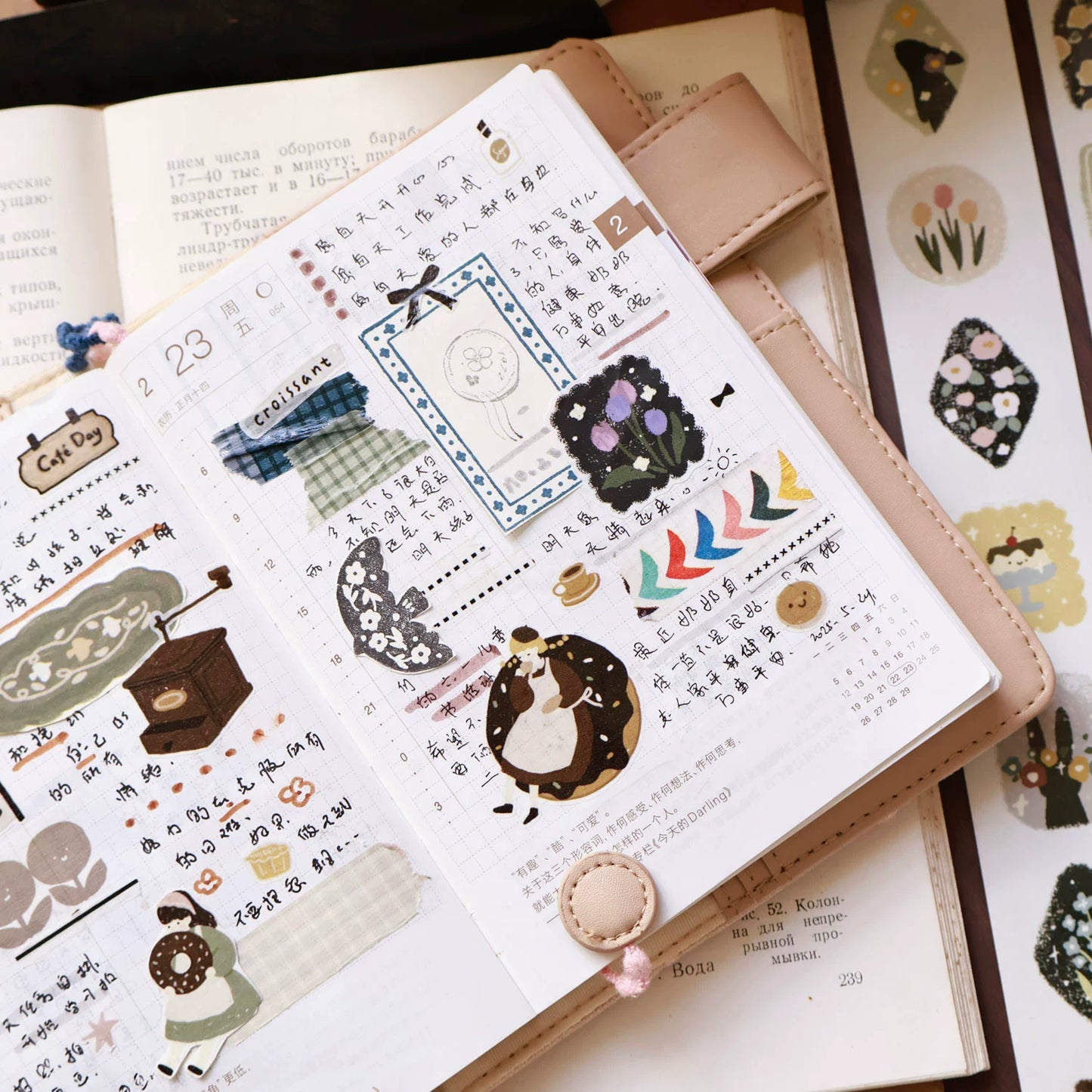 YiEr Minimalist Style Vol4【Spring Exhibition】Light Retro Orginal Design Washi Pet Tape Landscape Stickers