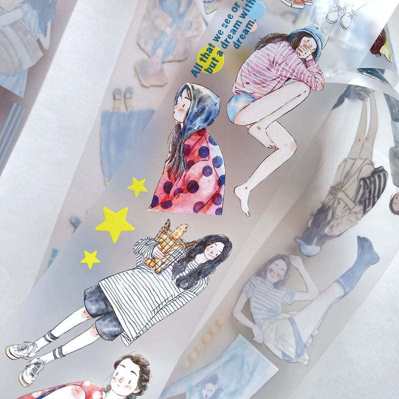 Seahorse Forest Vol3【A17#Geometry】Original Character Design Journal Washi/Matte PET Tape