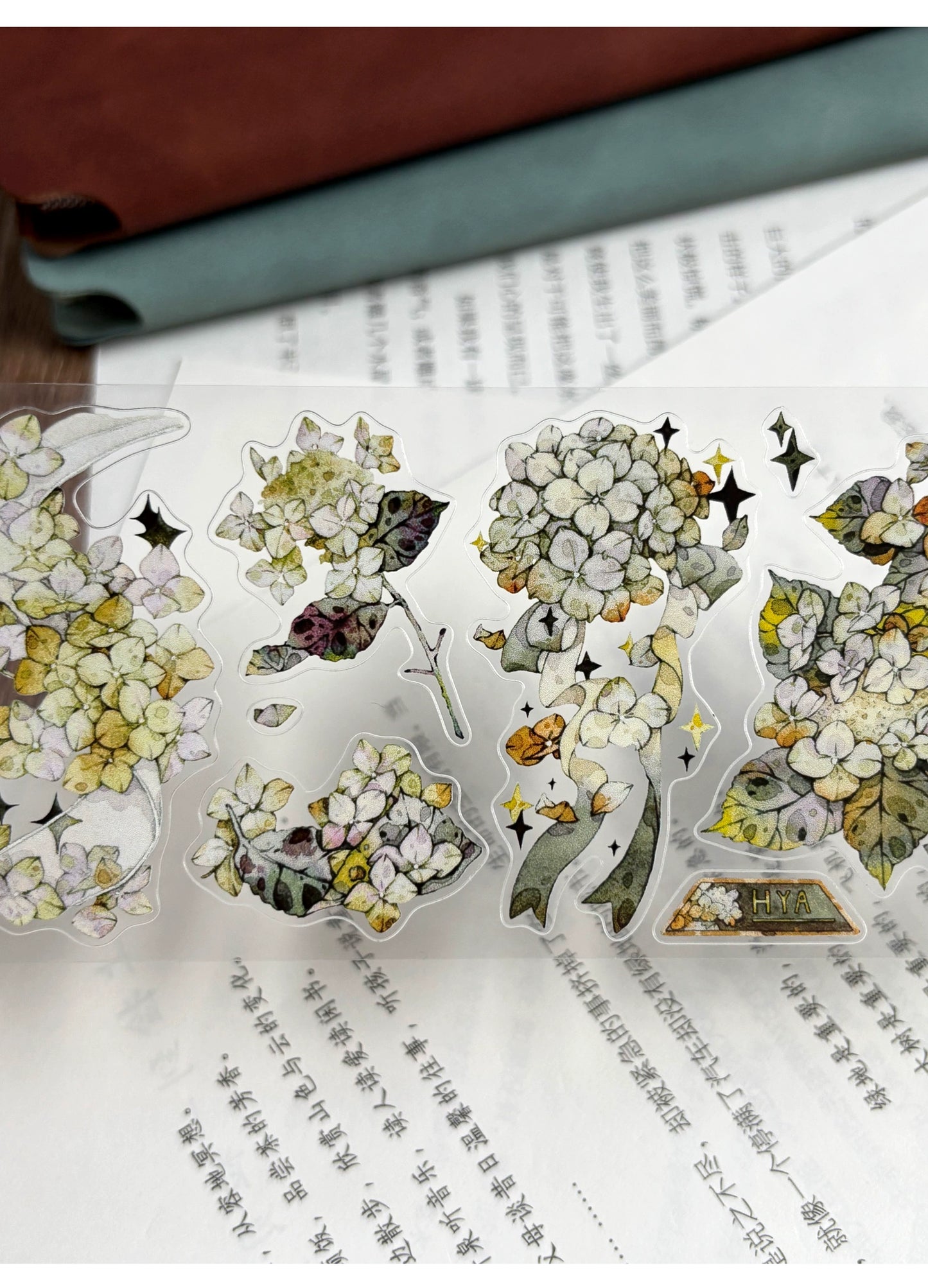 ZiYuanSu Vol12【Colorful Embroidery】Scene/Landscape Pre-cut Washi/PET Tape,for Scrapbook Supplies,Scrapbook Tape Stickers,Junk Journal Supplies
