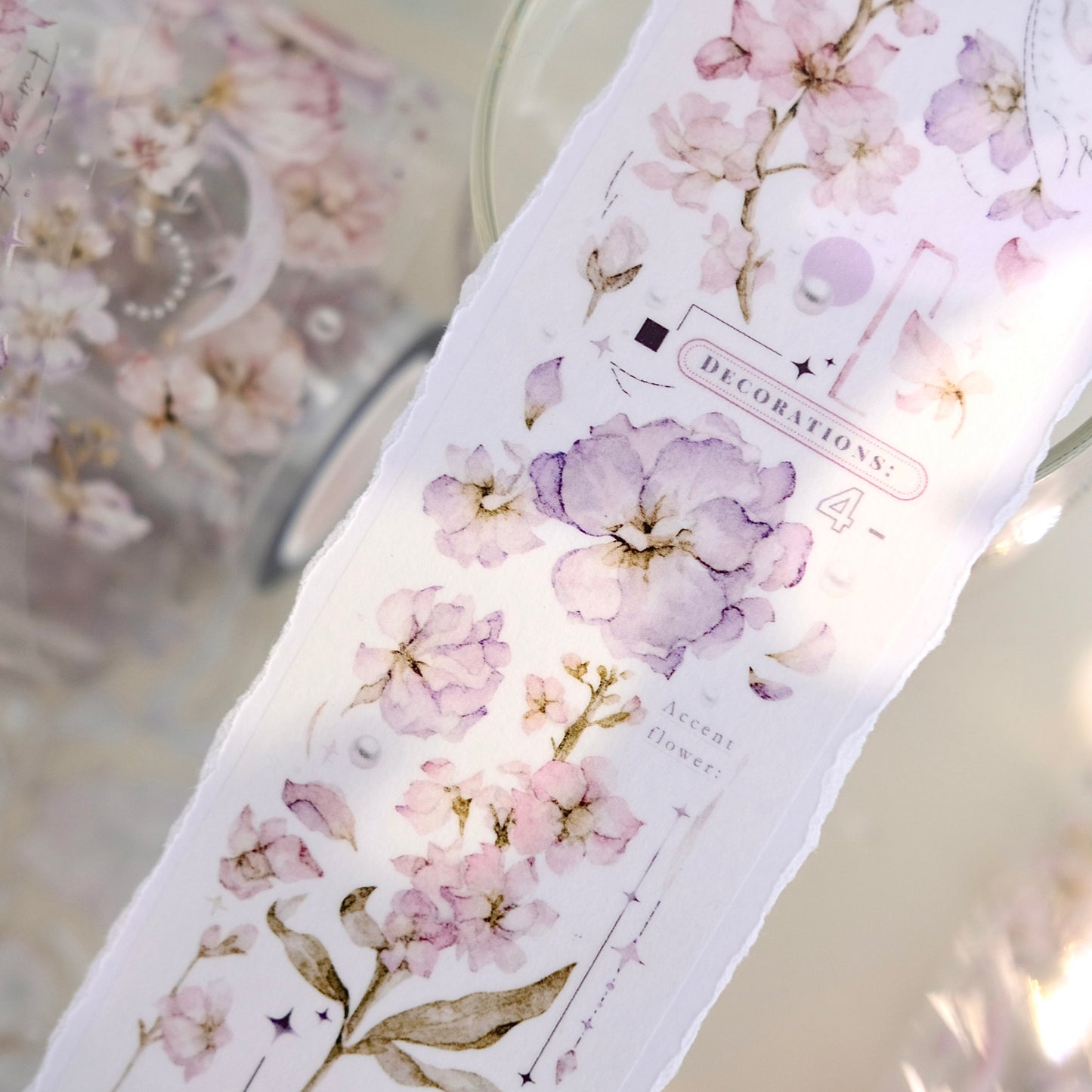 QueBanCha Vol4【Floating Dream Flower Shop】Orginal Design Washi/Pet Tape Light Retro Landscaping Stickers,for Scrapbook Supplies,Scrapbook Tape Stickers,Junk Journal Supplies