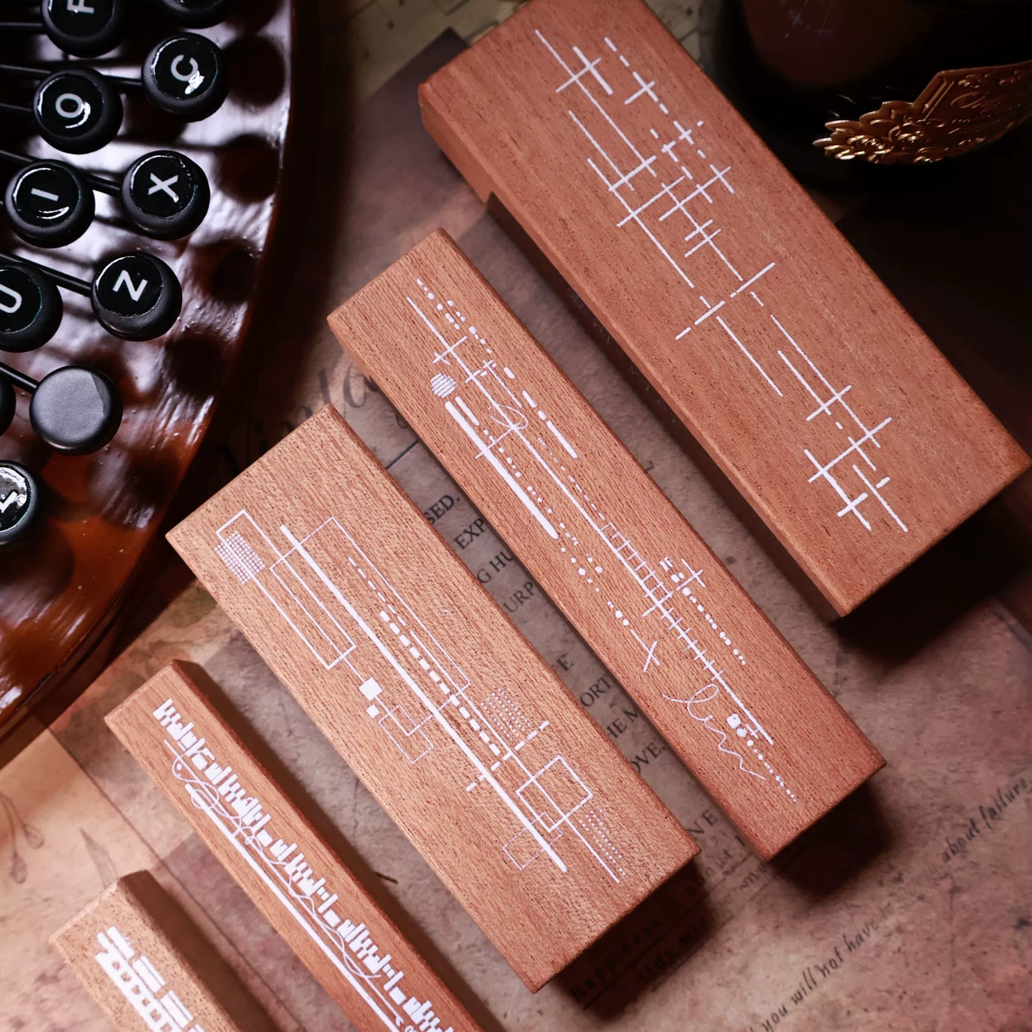 YiEr Vol14【Basic Line Stamp】Shabili's Red Rubber Base Stamp