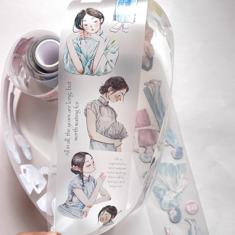 Seahorse Forest Vol3【A19#Golden Years】Original Character Design Journal Washi/Matte PET Tape