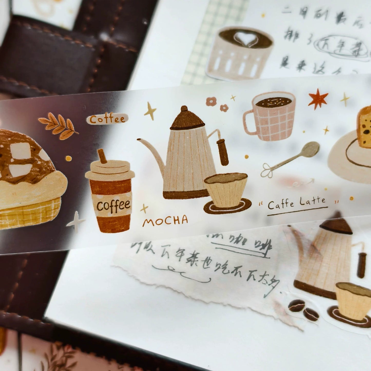 YiEr Minimalist Style Vol3【Coffee Daily】Light Retro Orginal Design Washi Pet Tape Landscape Stickers
