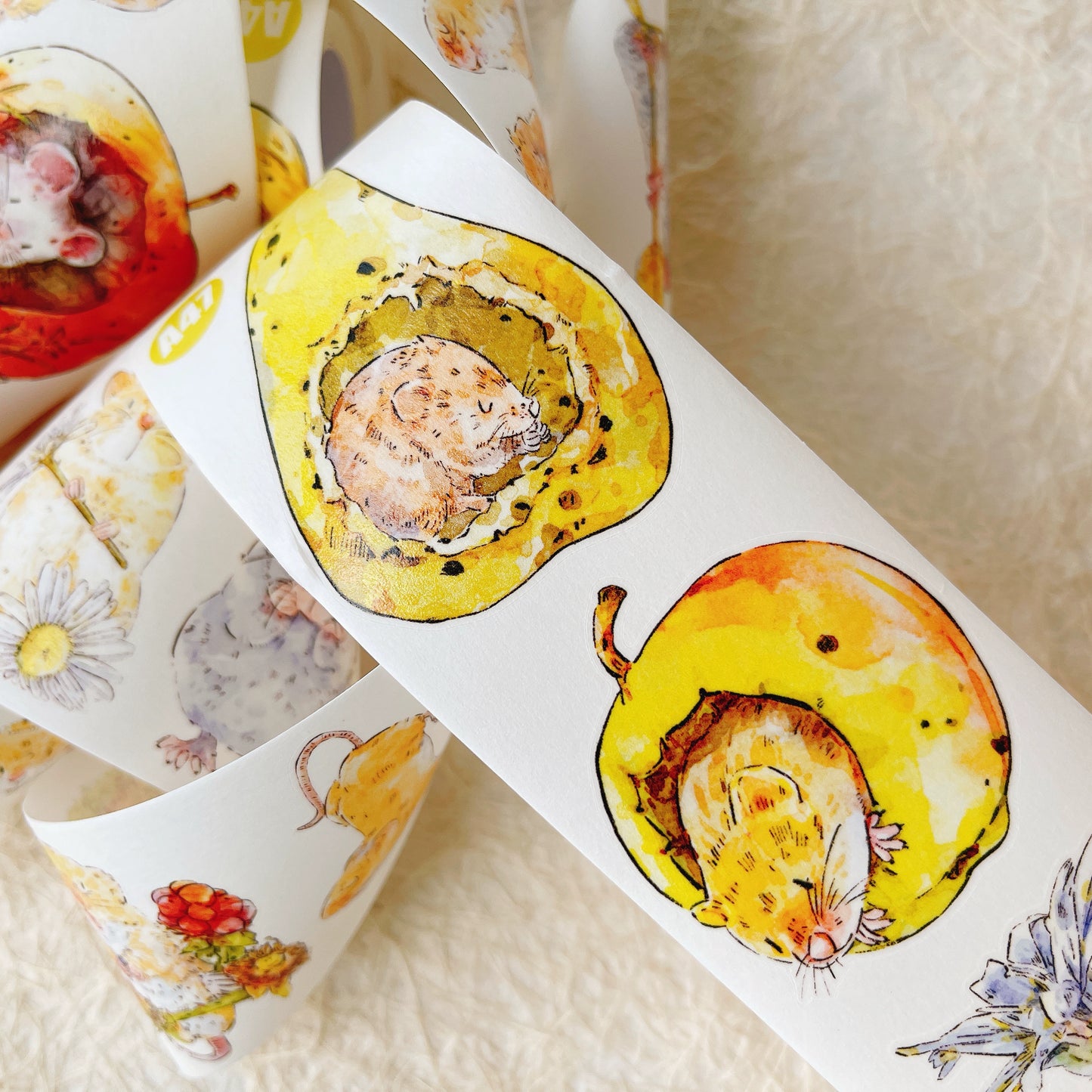 Seahorse Forest Vol8 A47 Vintage Retro Zizi's Garden,Pre-Cut Floral Washi/PET Tape Stickers,for Scrapbook Supplies,Scrapbook Tape Stickers,Junk Journal Supplies