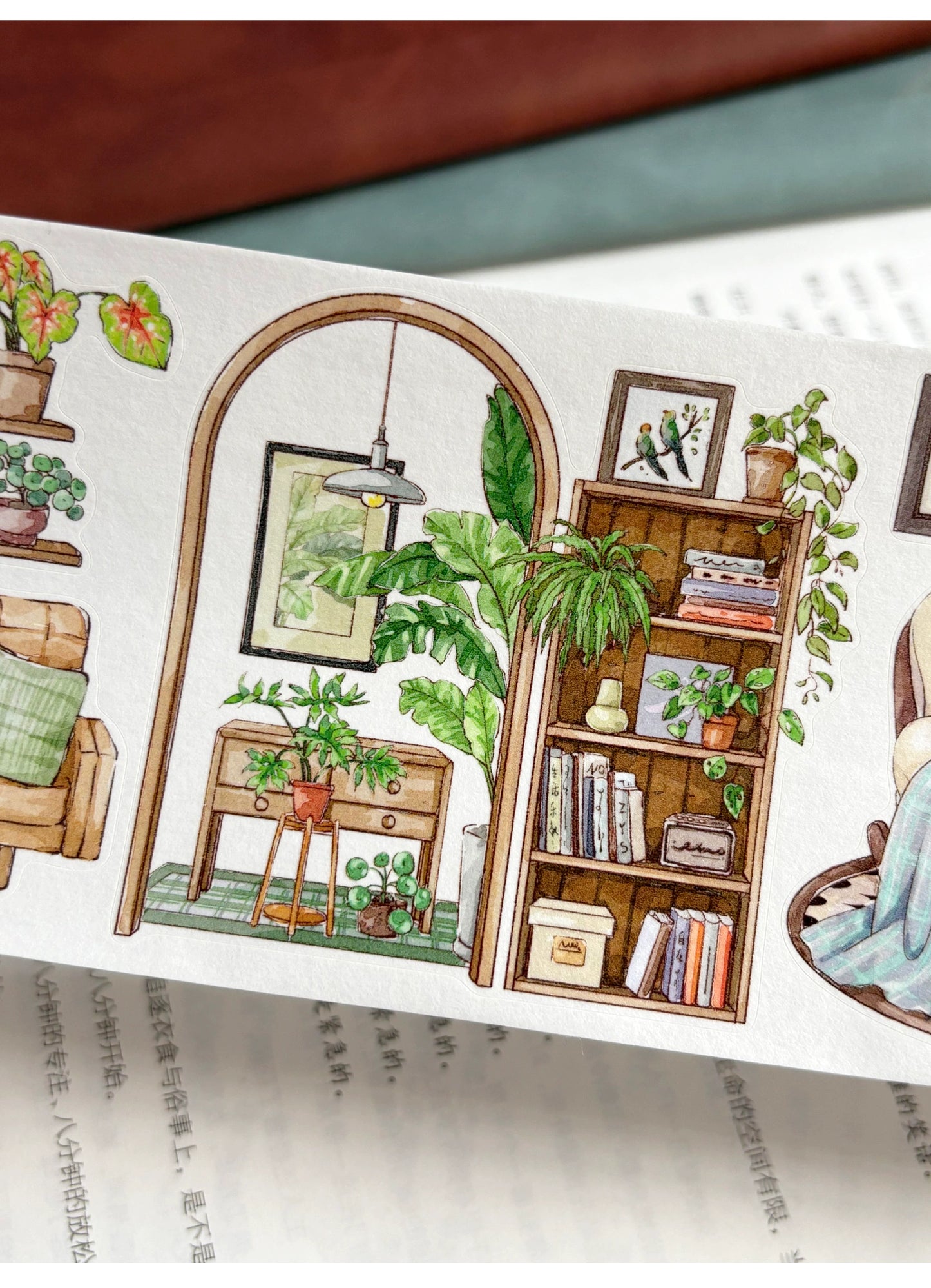 ZiYuanSu Vol12【My Forest House】Scene/Landscape Pre-cut Washi/PET Tape,for Scrapbook Supplies,Scrapbook Tape Stickers,Junk Journal Supplies