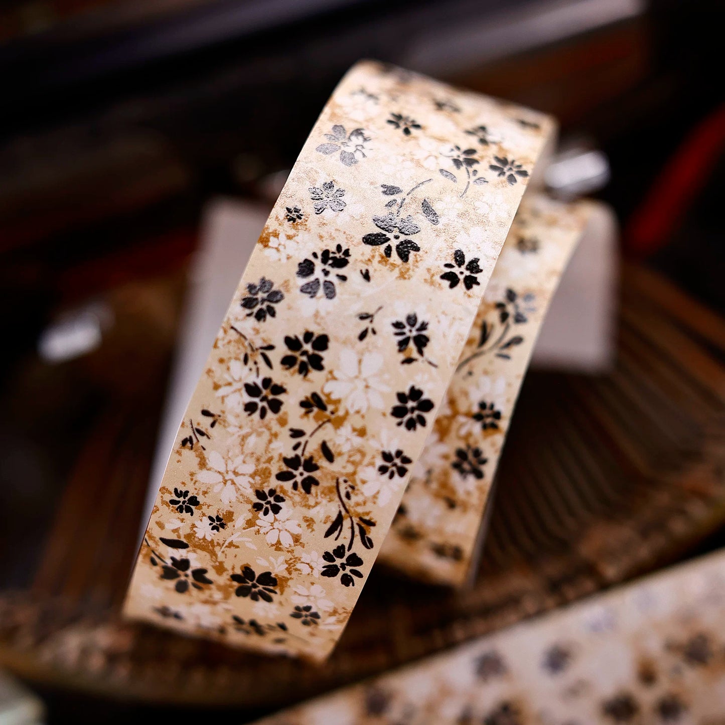 XiaoBaiJia Salt Series【Green Mist Flower Message / Brown Tea Flower Shadow】Pre-cut Orginal Design Washi/Pet Tape Light Retro Stickers