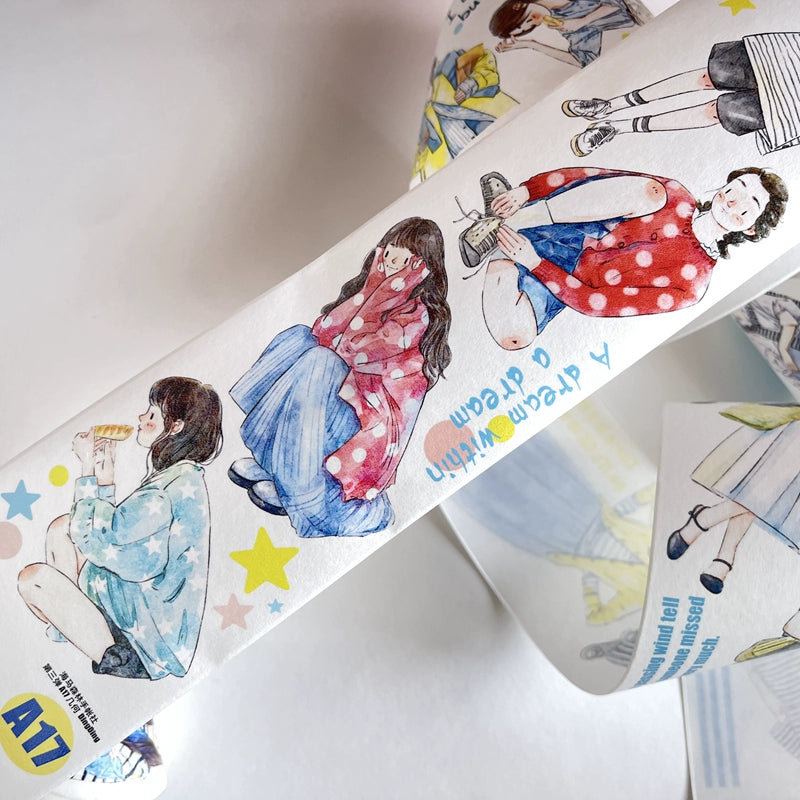 Seahorse Forest Vol3【A17#Geometry】Original Character Design Journal Washi/Matte PET Tape
