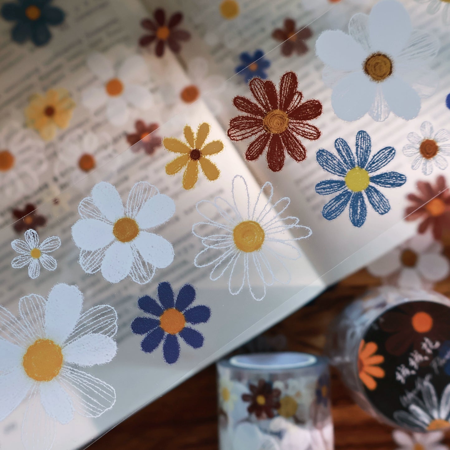 YiEr Vol13【Chrysanthemum Velvet Flower】Orginal Design Washi/Pet Floral Tape Light Retro Landscaping Stickers