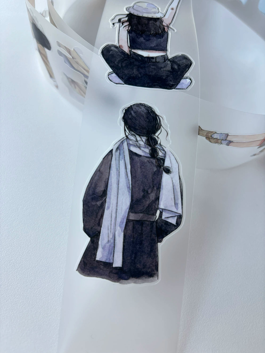 Kaixiaoxun Vol8 【Your Silhouette】 Pre-Cut Washi/Matte PET Tape for Scrapbook Supplies,Junk Journal Supplies