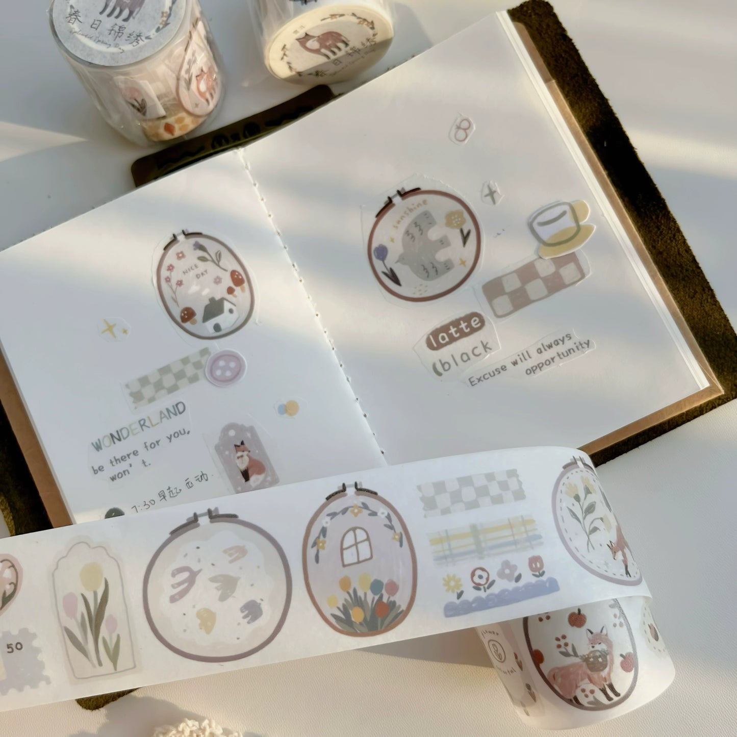YiEr Minimalist Style Vol3【Beautiful Spring Day】Light Retro Orginal Design Washi Pet Tape Landscape Stickers