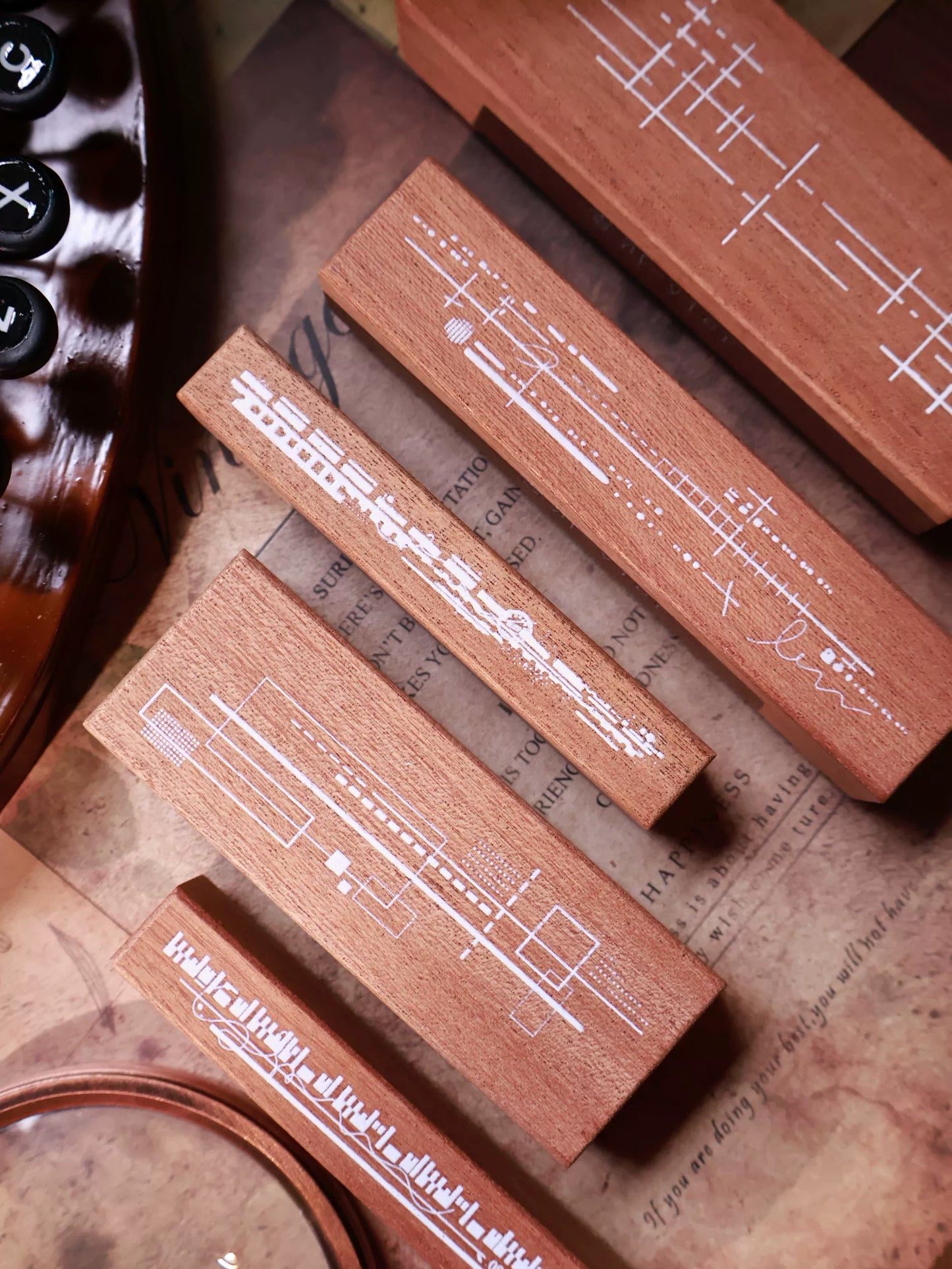 YiEr Vol14【Basic Line Stamp】Shabili's Red Rubber Base Stamp
