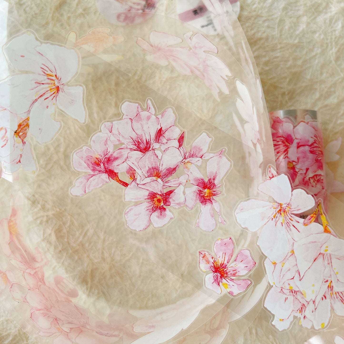 Seahorse Forest Vol8-A44 FeiFei’s Floral Wonderland,Pre-Cut Kawaii Thin Washi Paper PET Tape Stickers,Original Design,for Journaling,Scrapbooking,Planner,Scrapbook Supplies,Bullet Journal
