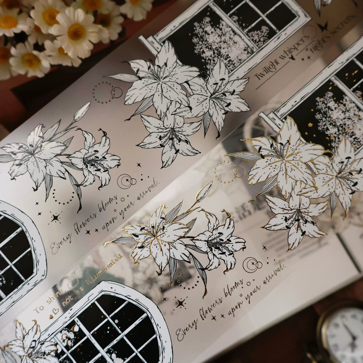 YiEr Vol14【Lily Window】Lily Washi Tape and PET Stickers