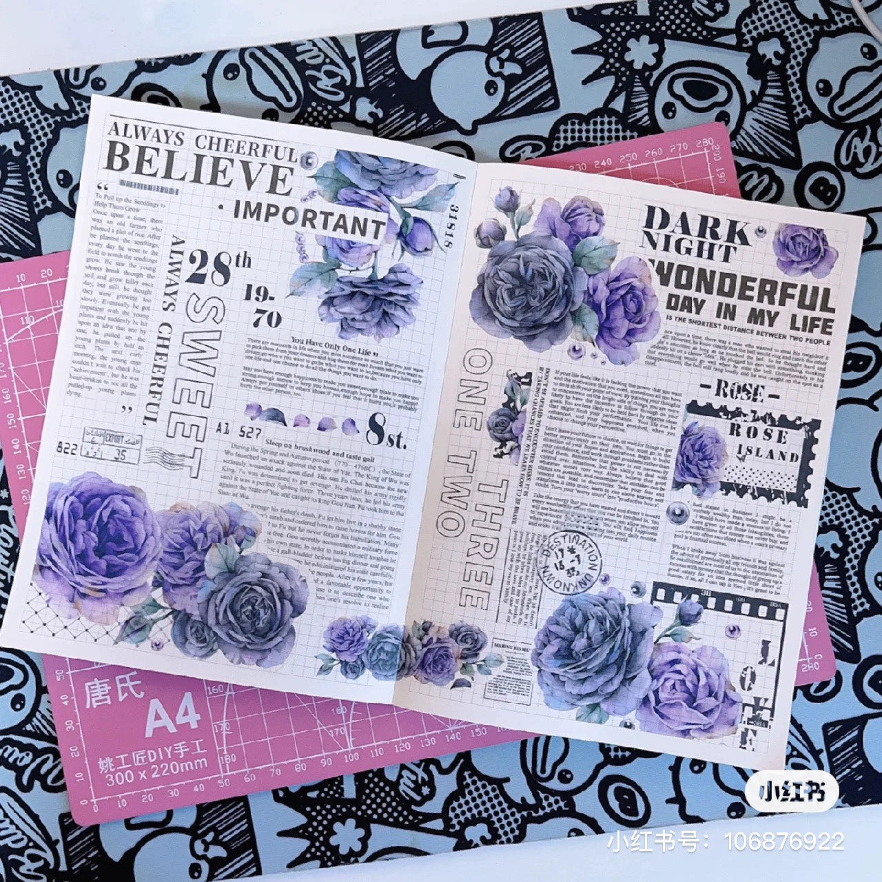YiEr【MoYu】Orginal Design Washi/Pet Tape Light Retro Floral Stickers
