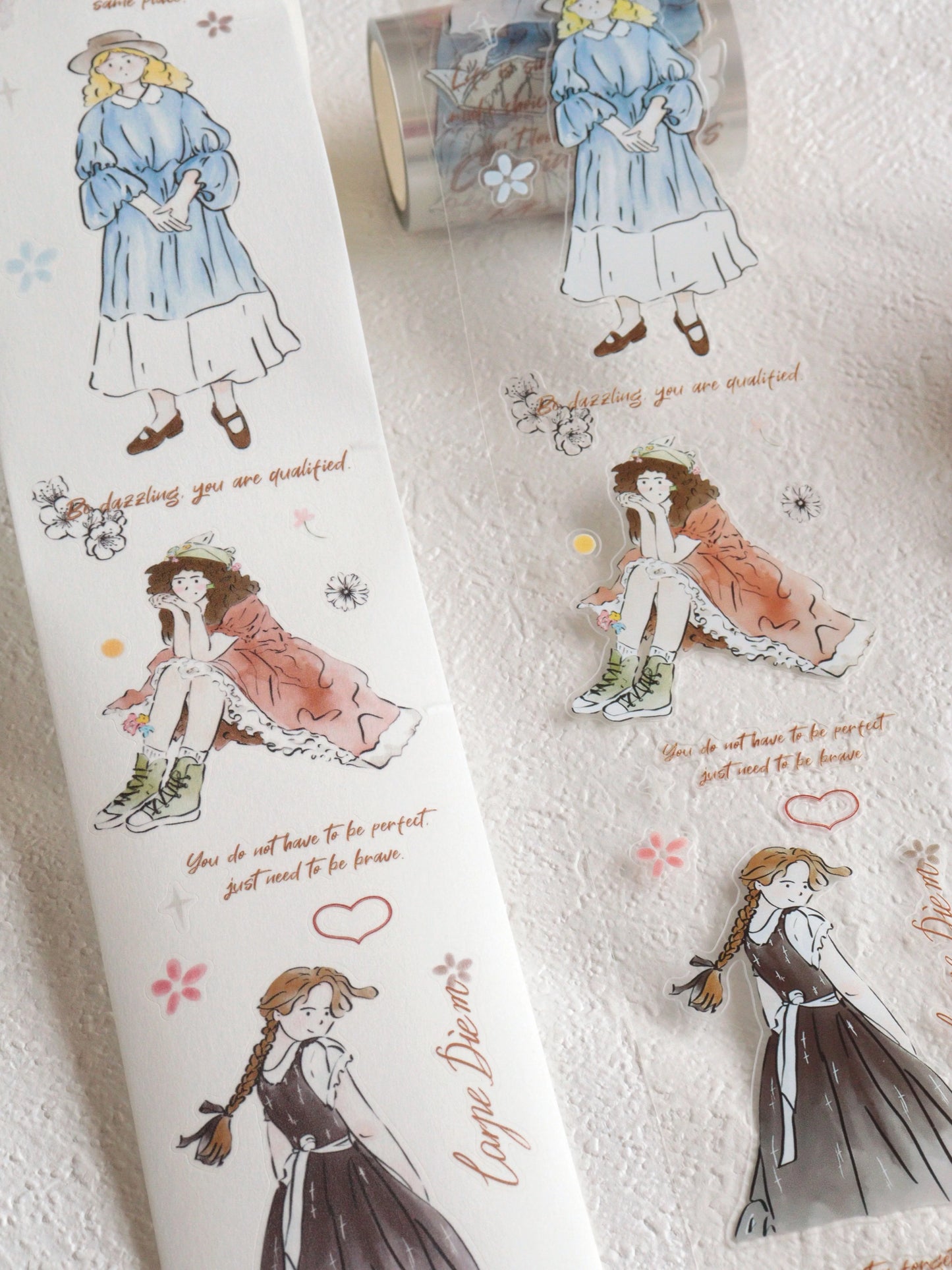 A Little Studio Vol2【Picking up the Light Girl】Washi Pet Light retro Tape