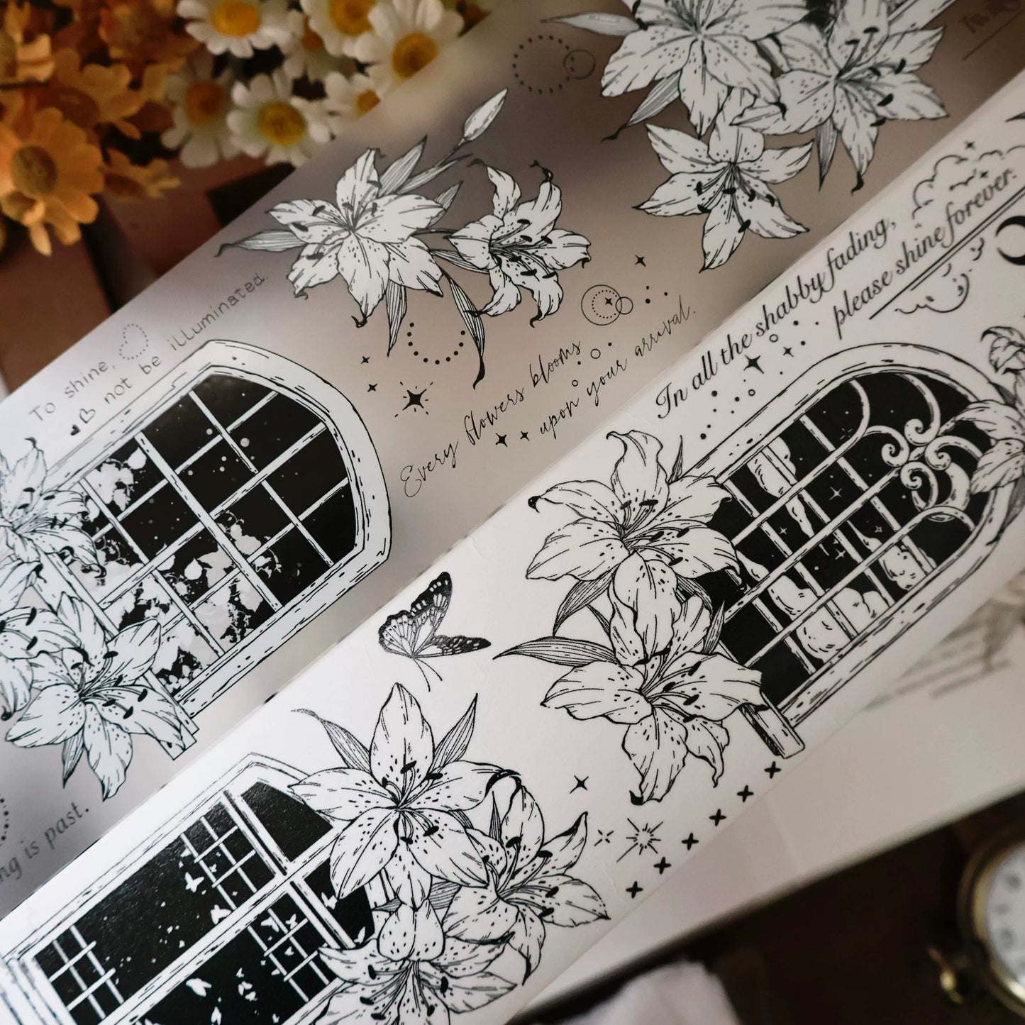 YiEr Vol14【Lily Window】Lily Washi Tape and PET Stickers