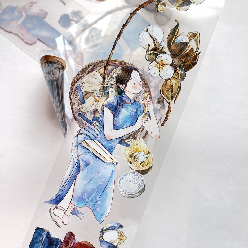 Seahorse Forest Vol3【A16#Past】Original Character Design Journal Washi/Matte PET Tape
