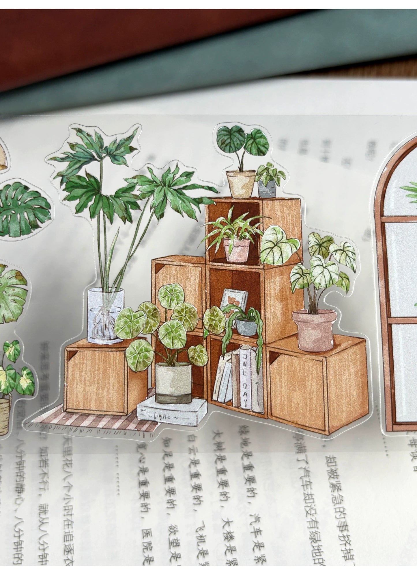 ZiYuanSu Vol12【My Forest House】Scene/Landscape Pre-cut Washi/PET Tape,for Scrapbook Supplies,Scrapbook Tape Stickers,Junk Journal Supplies