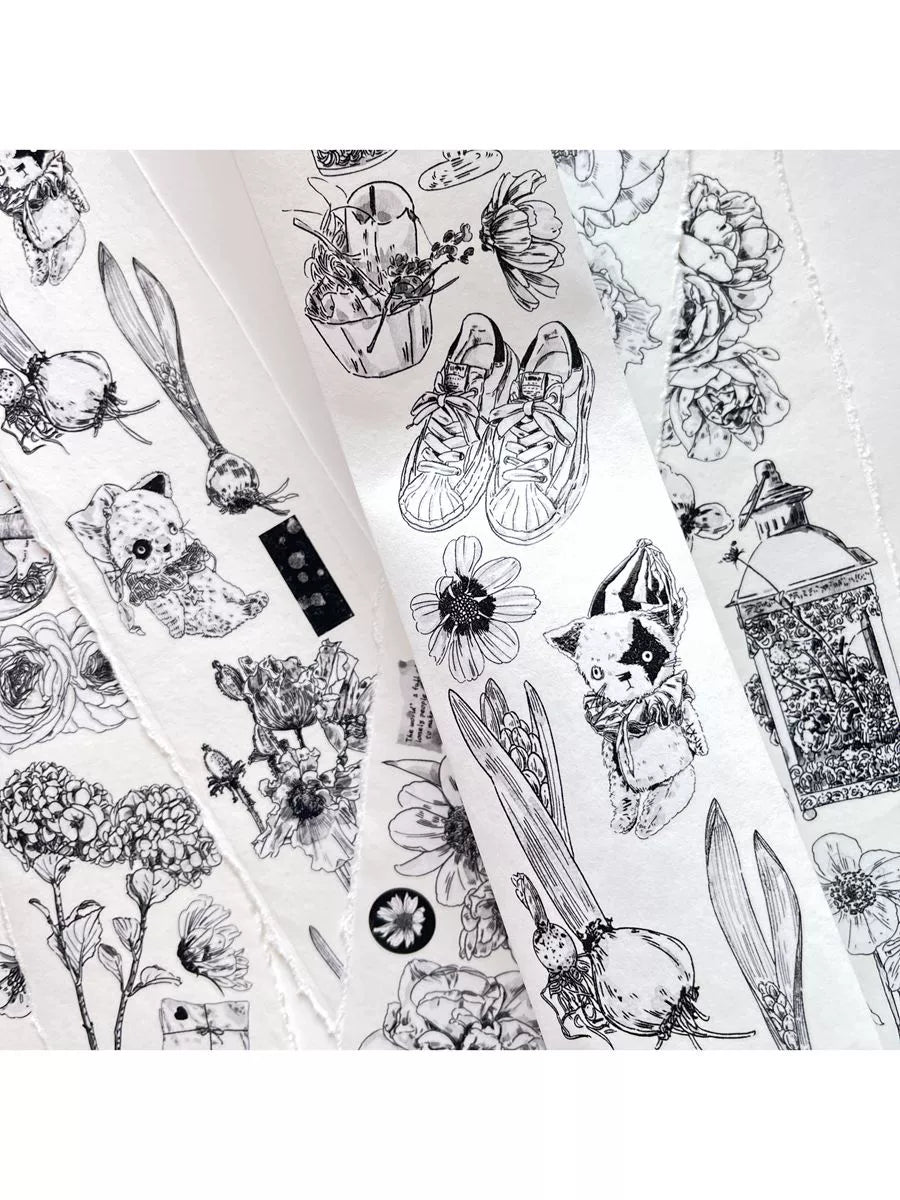 Seahorse Forest Vol3【A15#Old Times】Original Character Design Journal Washi/Matte PET Tape