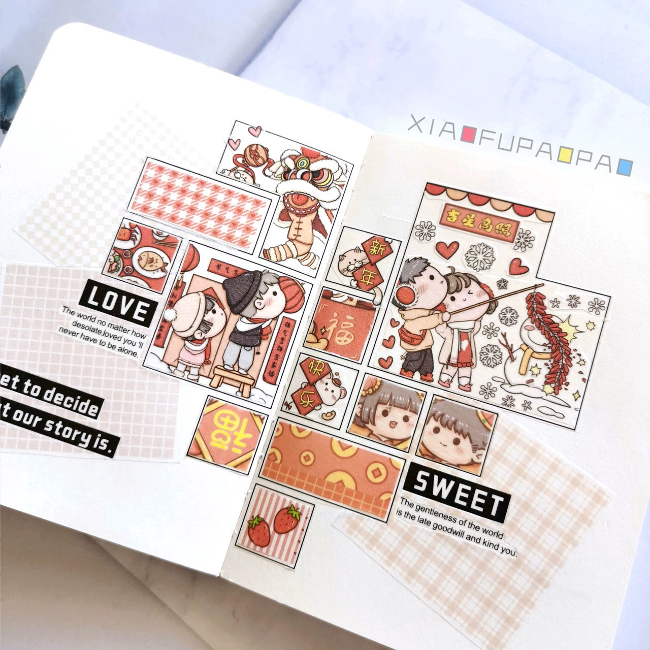Small Floating Bubble Typesetting1 Washi Tape Basic Lazy Border Frame Suitable for A6/B6