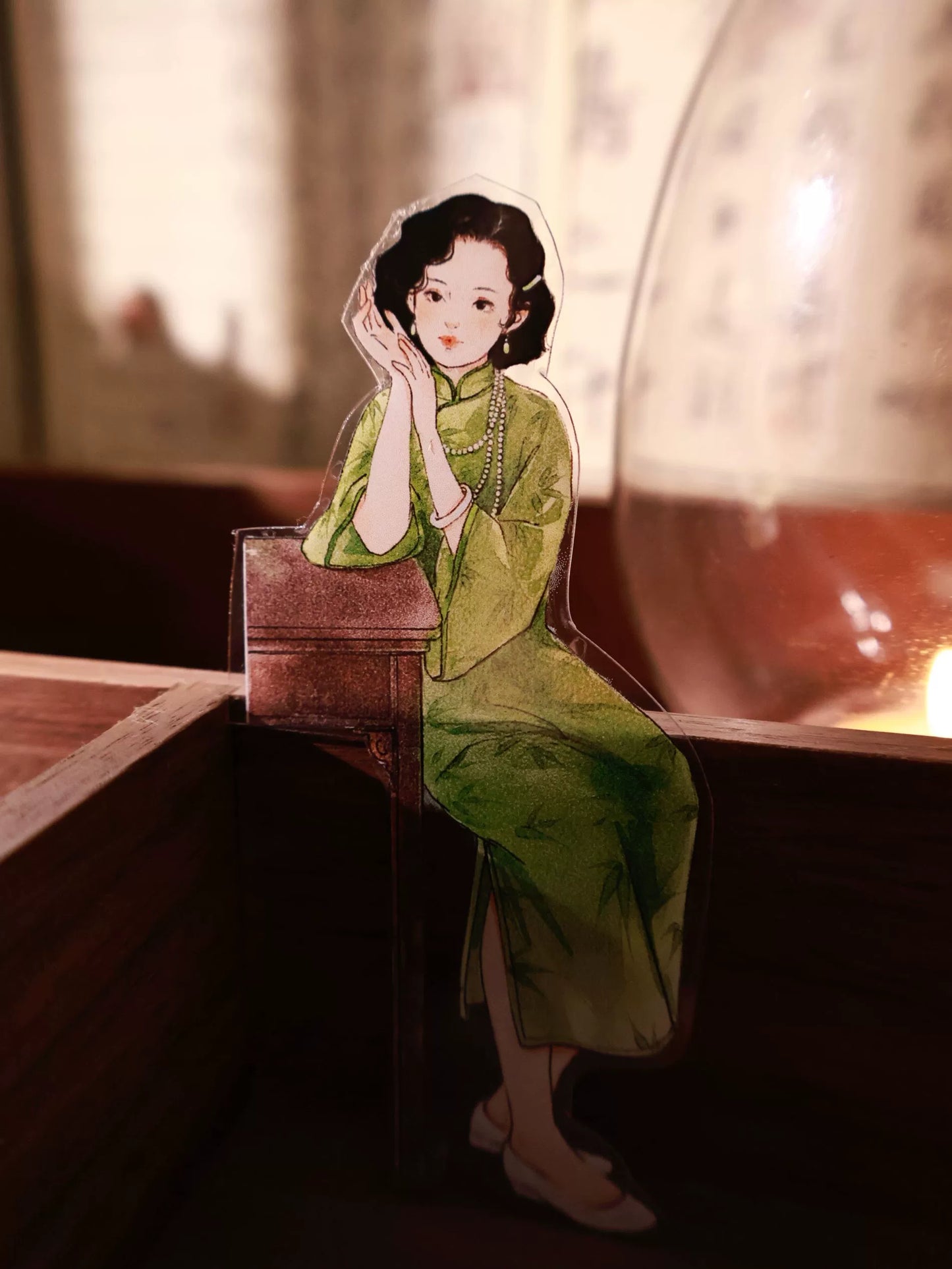YiEr Vol14【Fenghua Record】Ancient Style Cheongsam Girl Character Washi PET Tape