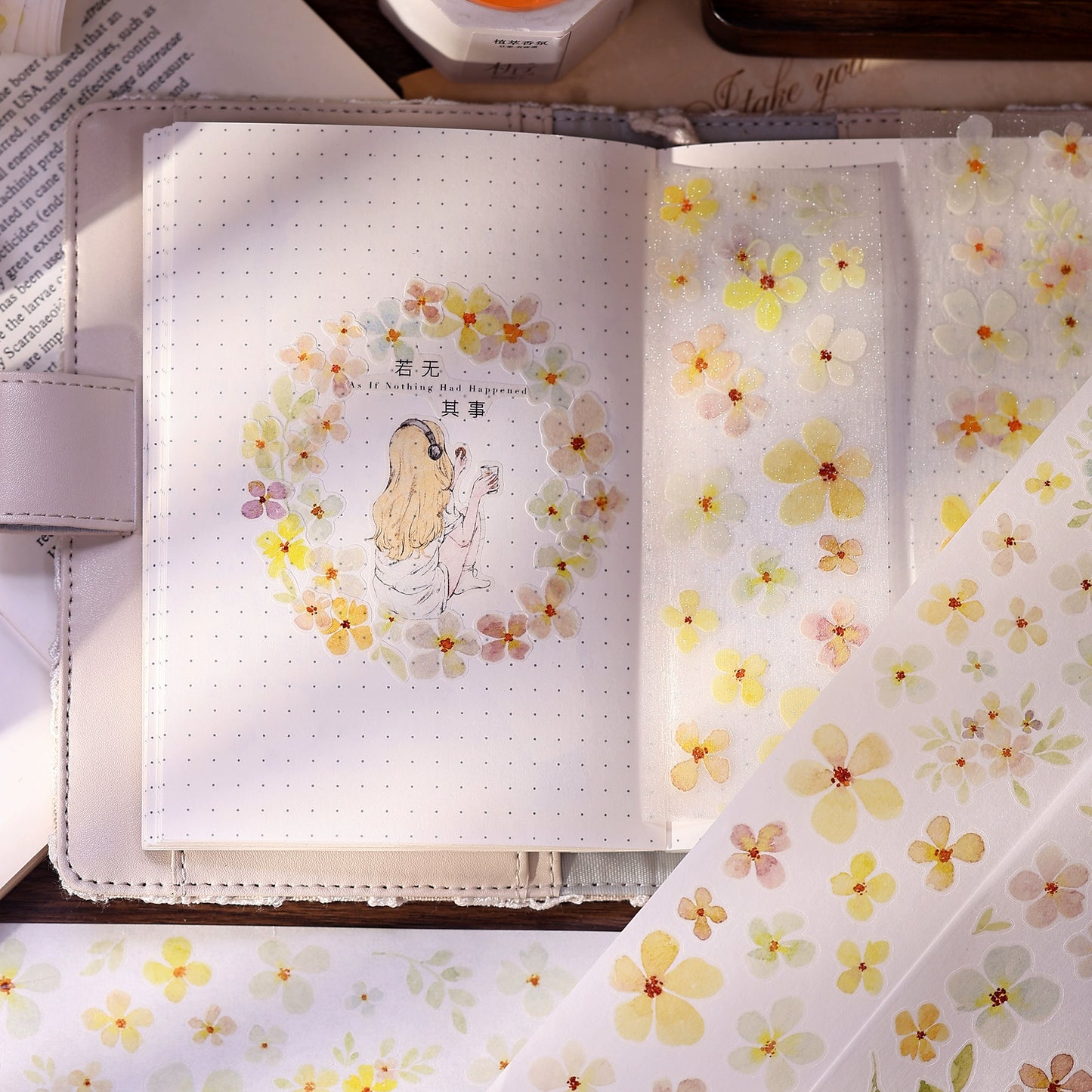 XiaoBaiJia Minimalist Style【Stars】Light Retro Orginal Design Washi Pet Tape Landscape Stickers
