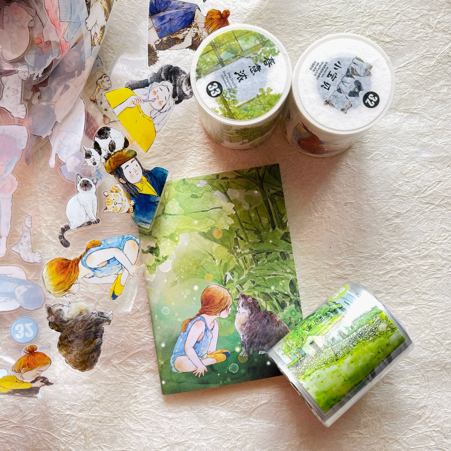 DingDing Vol9【4 Pcs 9*12.5cm Person Cover Travel Notebook】,Washi Sticker Book,Passport, Blank Inner Pages,for Junk Journal,Journaling,Scrapbooking