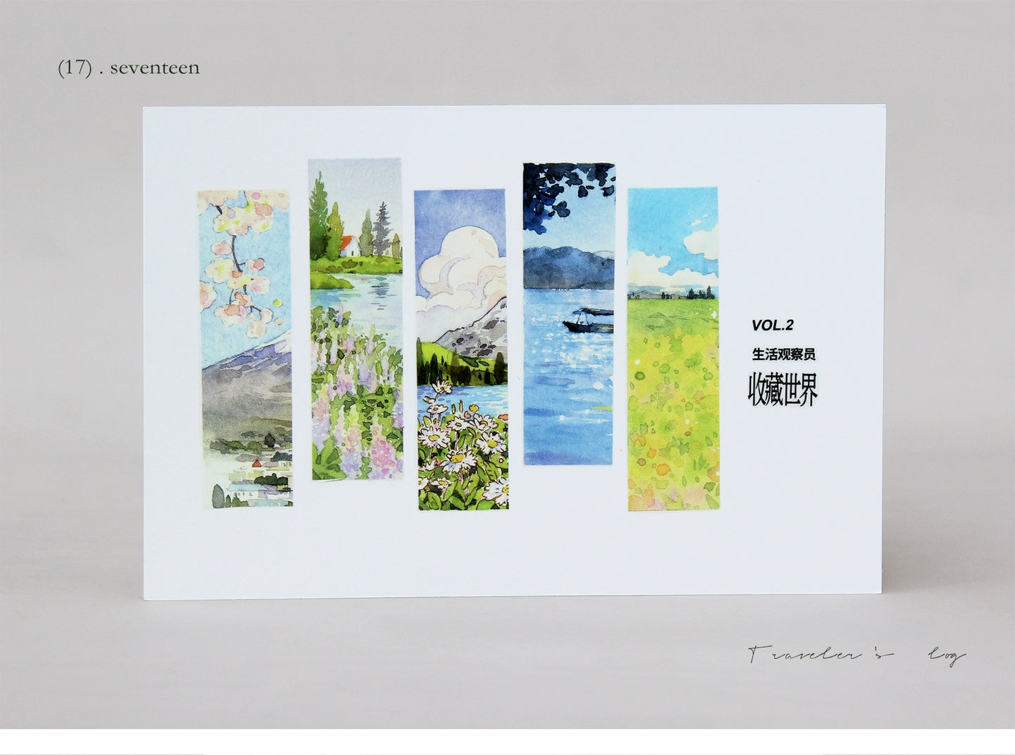Moodtape【Traveler's Diary&White Gallery】Landscape Frame Original Design Washi/Pet Tape Stickers,for Scrapbook Supplies,Scrapbook Tape Stickers,Junk Journal Supplies