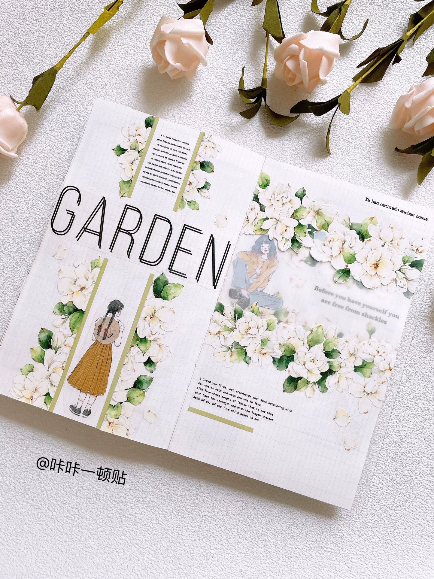 YiEr Vol11【Jasmine Flower】Floral Washi Tape and PET Stickers