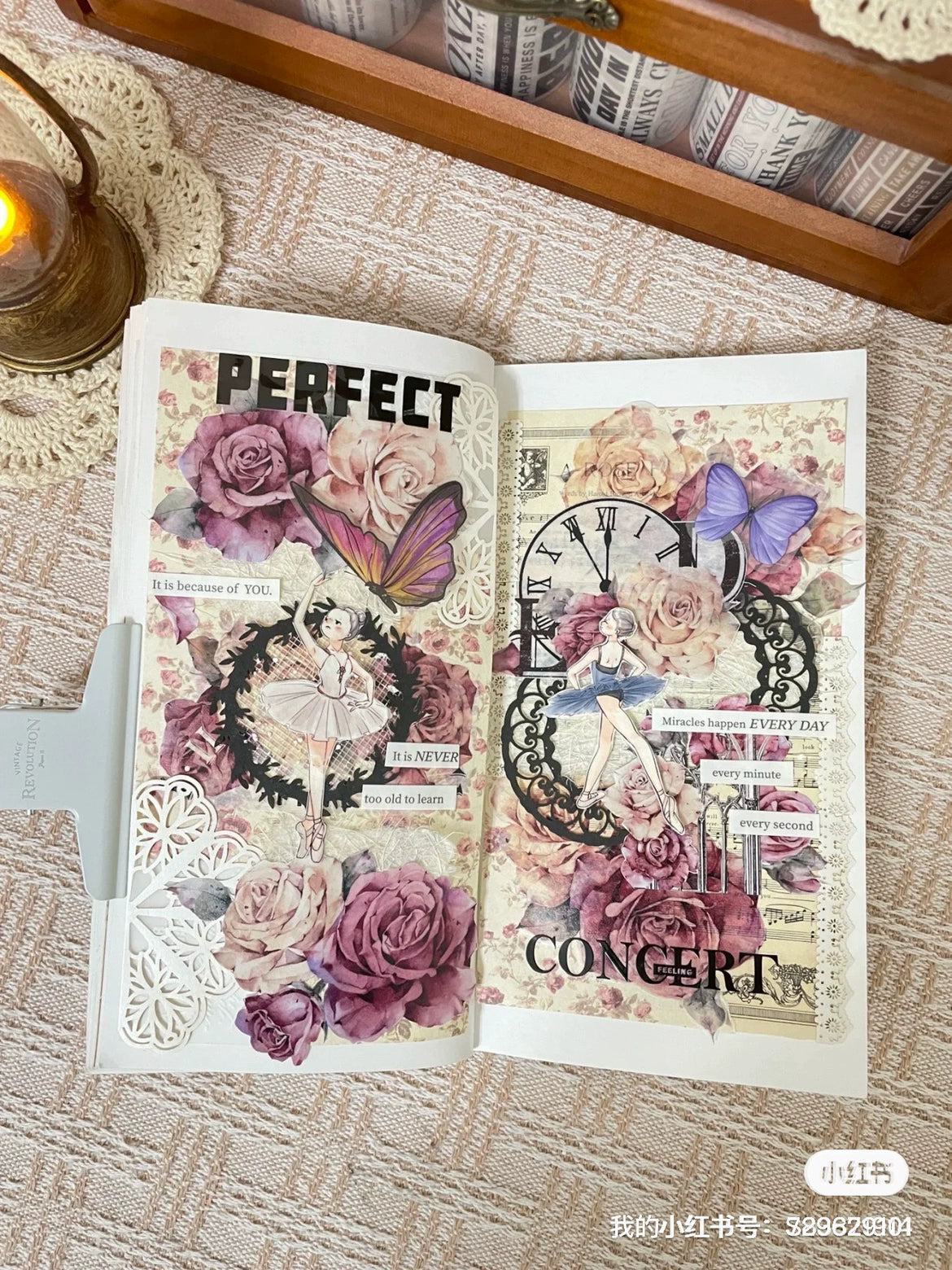 YiEr【Vintage Rose】Orginal Design Washi/Pet Tape Light Retro Floral Stickers