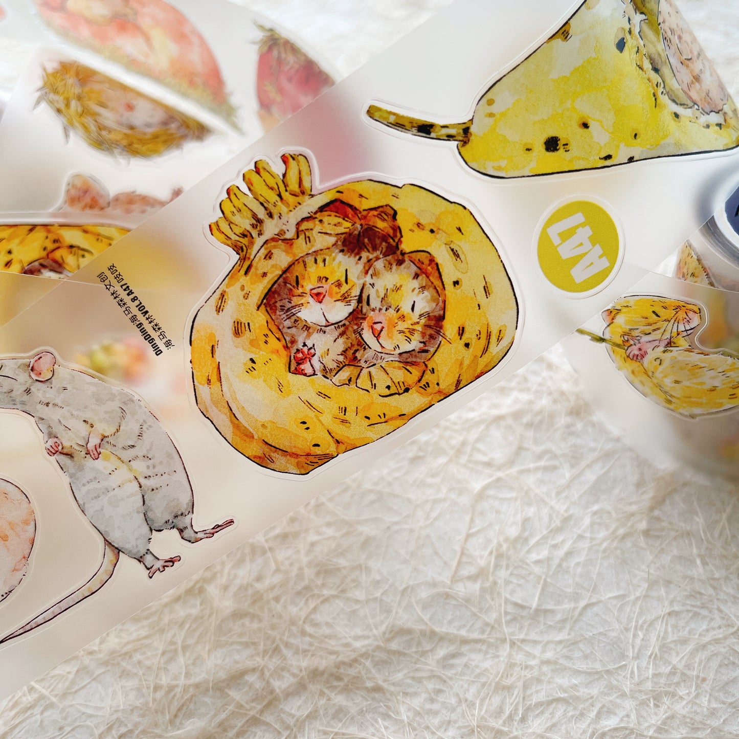 Seahorse Forest Vol8 A47 Vintage Retro Zizi's Garden,Pre-Cut Floral Washi/PET Tape Stickers,for Scrapbook Supplies,Scrapbook Tape Stickers,Junk Journal Supplies