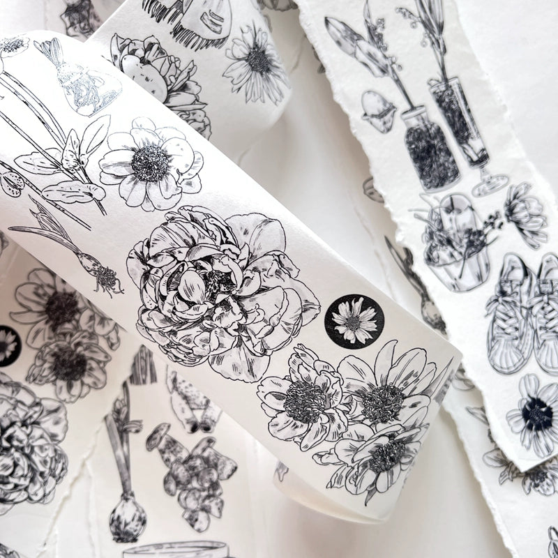 Seahorse Forest Vol3【A15#Old Times】Original Character Design Journal Washi/Matte PET Tape