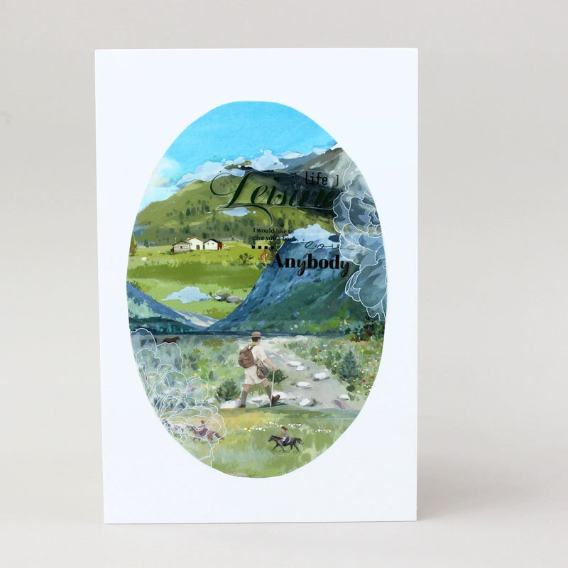 Moodtape【Wild Mang in the Mountains】Forest Landscap Original Design Washi/Pet Tape Stickers,for Scrapbook Supplies,Scrapbook Tape Stickers,Junk Journal Supplies