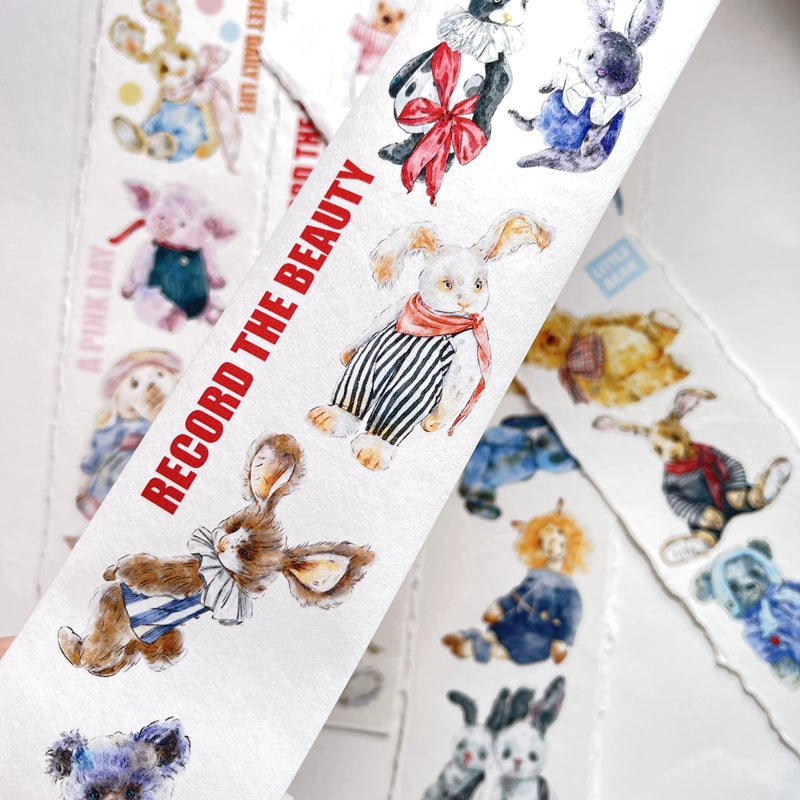 Seahorse Forest Vol3【A14#Doll】Original Character Design Journal Washi/Matte PET Tape