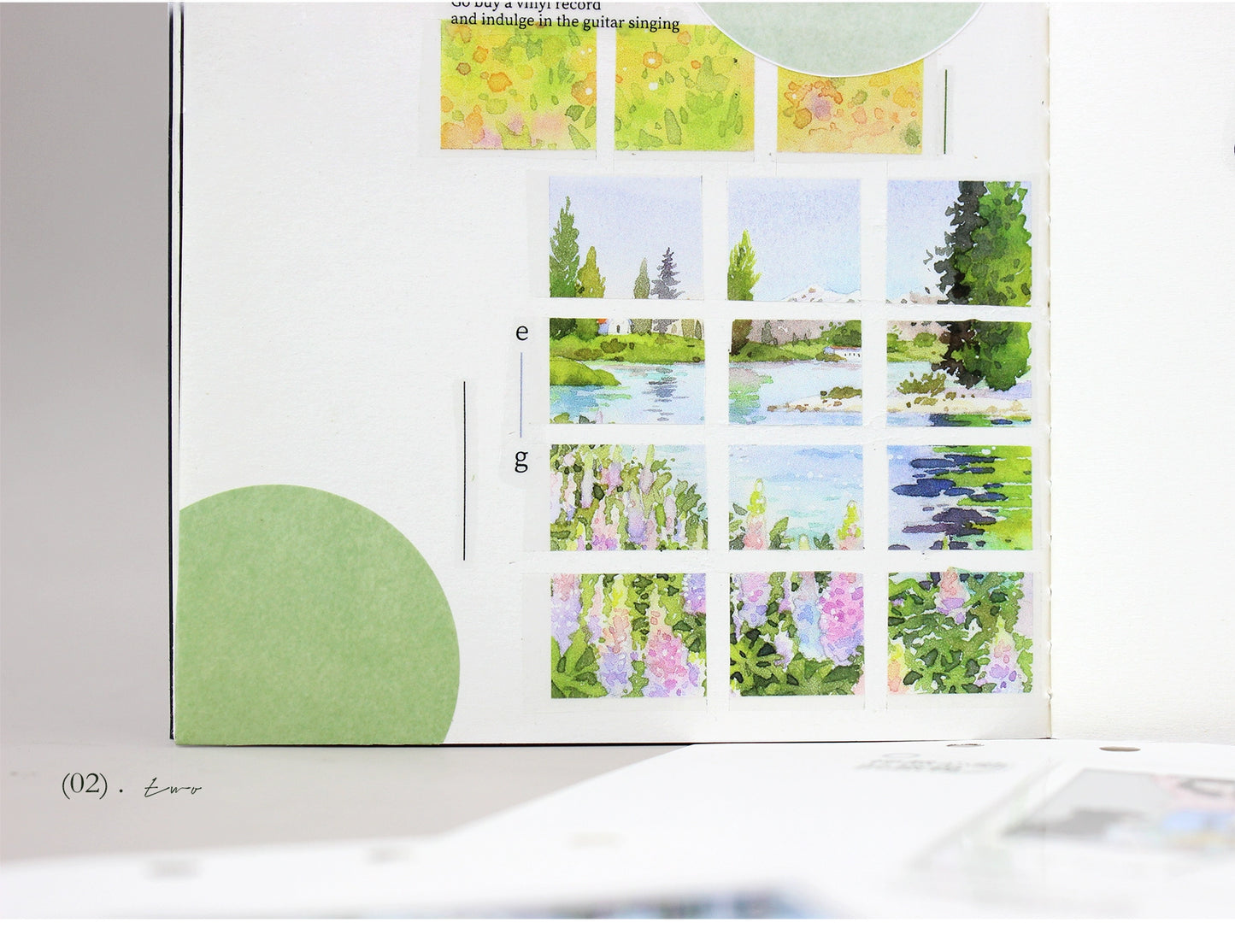 Moodtape【Traveler's Diary&White Gallery】Landscape Frame Original Design Washi/Pet Tape Stickers,for Scrapbook Supplies,Scrapbook Tape Stickers,Junk Journal Supplies
