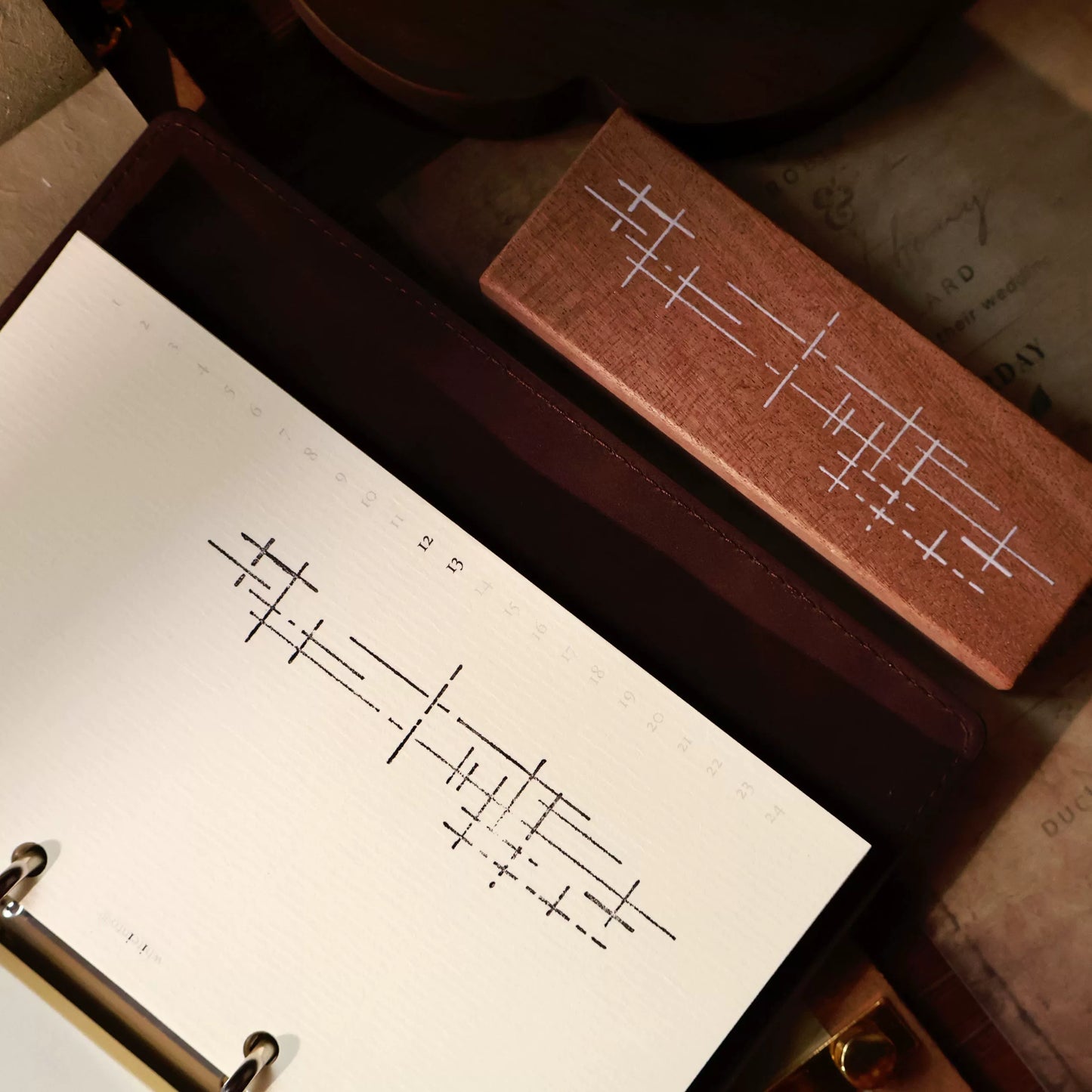 YiEr Vol14【Basic Line Stamp】Shabili's Red Rubber Base Stamp