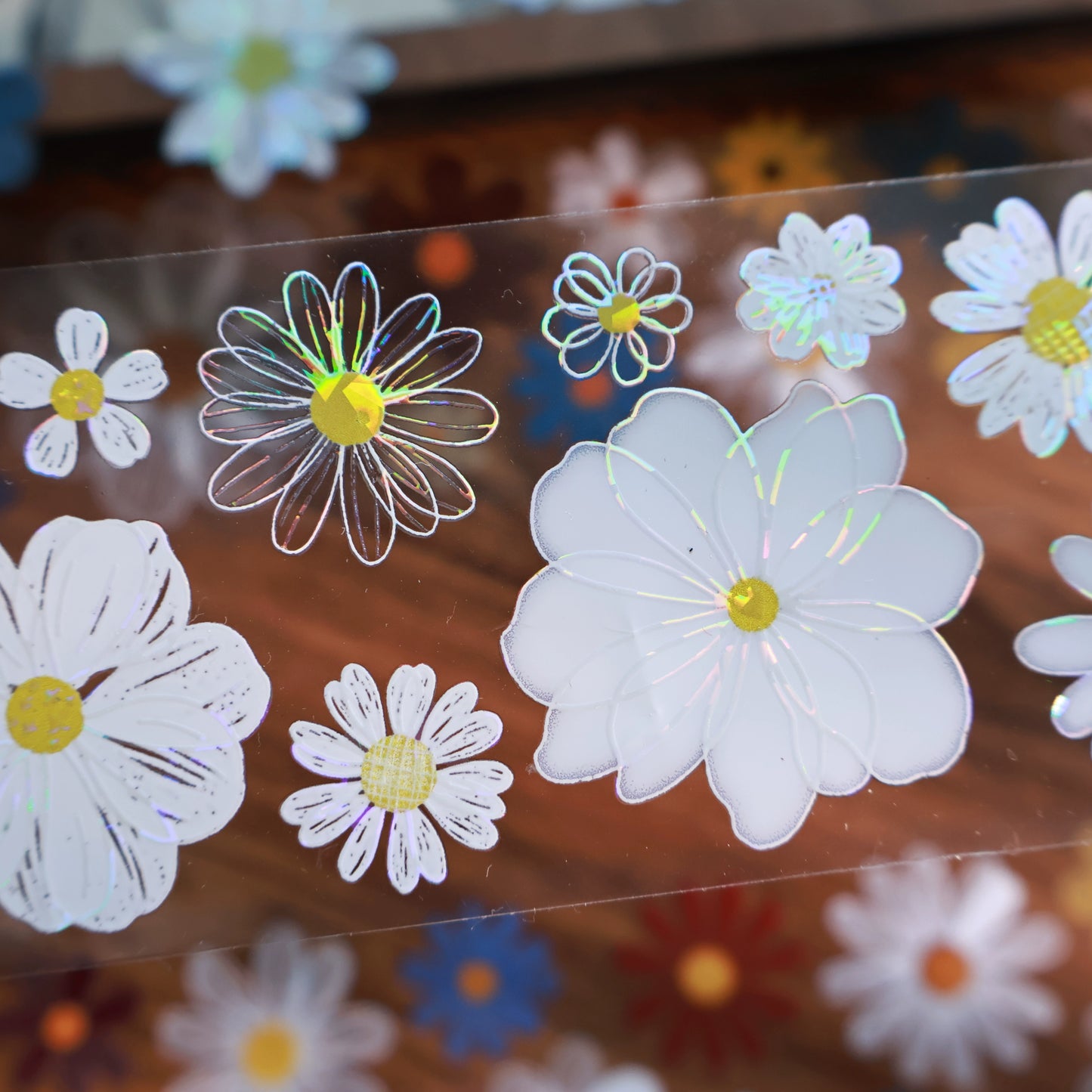 YiEr Vol13【Chrysanthemum Velvet Flower】Orginal Design Washi/Pet Floral Tape Light Retro Landscaping Stickers
