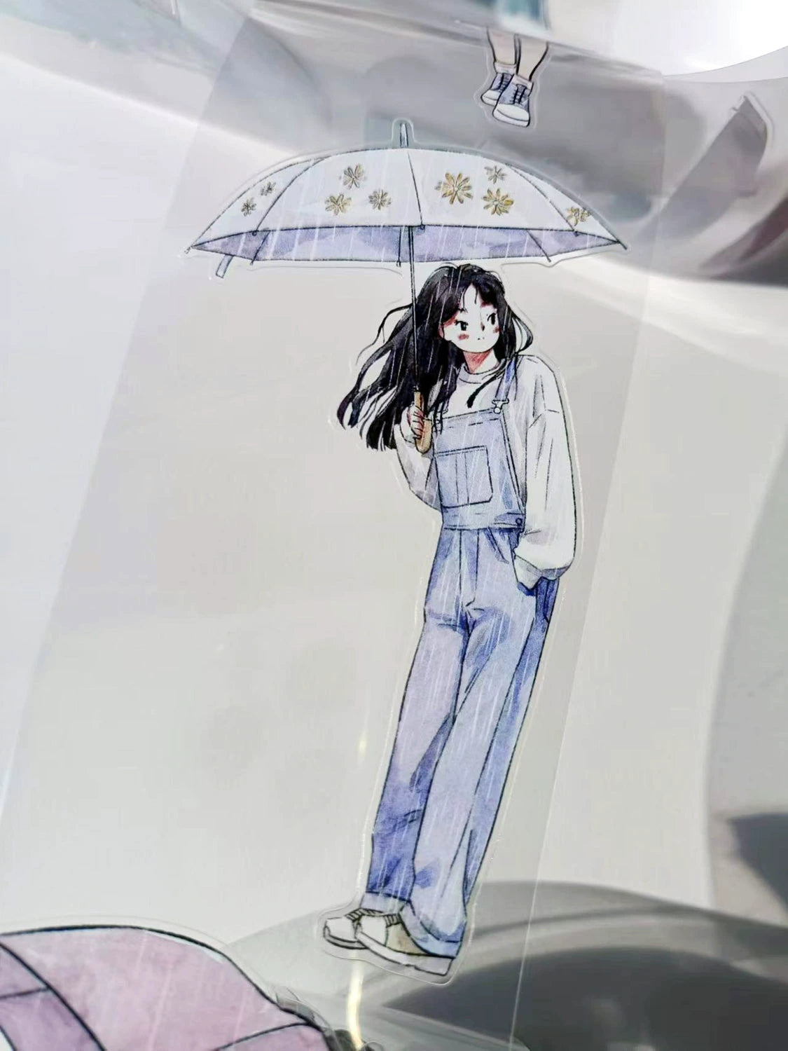 Kaixiaoxun Vol8 【Hold An Umbrella】 Pre-Cut Washi/Matte PET Tape for Scrapbook Supplies,Junk Journal Supplies