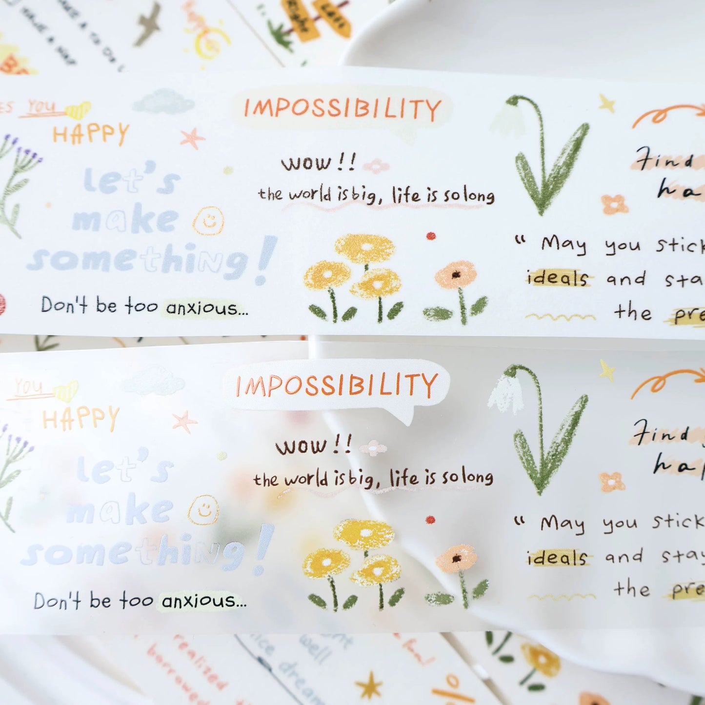 YiEr Minimalist Style Vol3【Handwritten Manuscript】Light Retro Orginal Design Washi Pet Tape Landscape Stickers